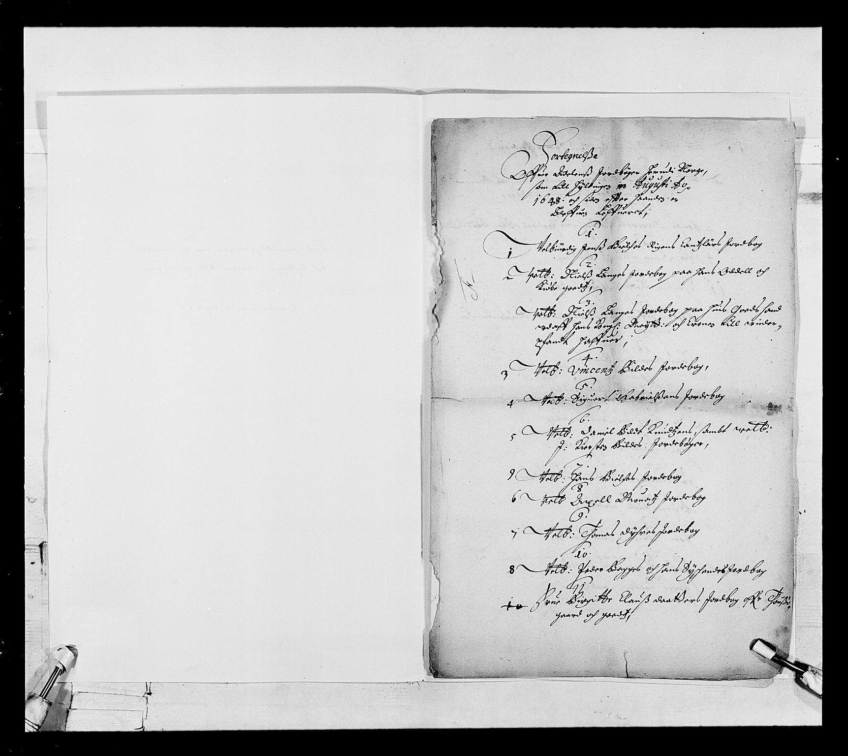 Stattholderembetet 1572-1771, AV/RA-EA-2870/Ek/L0021/0001: Jordebøker 1633-1658: / Adelsjordebøker innlevert til hyllingen i august 1648 og senere, 1648-1649, s. 2