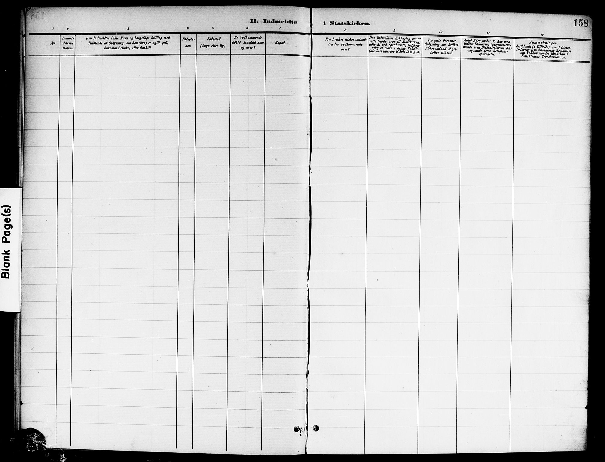 Nannestad prestekontor Kirkebøker, AV/SAO-A-10414a/G/Ga/L0002: Klokkerbok nr. I 2, 1901-1913, s. 158