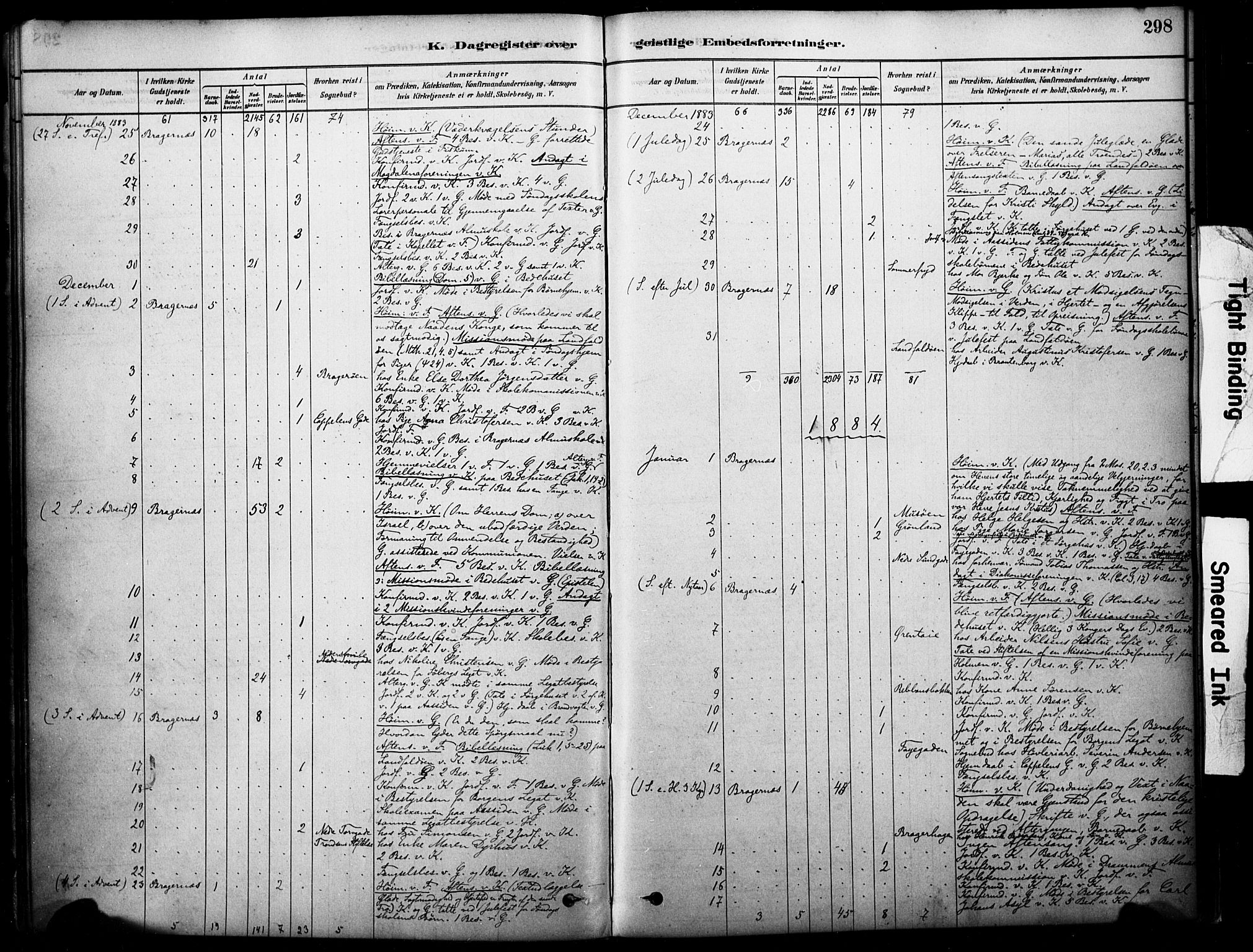 Bragernes kirkebøker, AV/SAKO-A-6/F/Fc/L0005: Ministerialbok nr. III 5, 1878-1890, s. 298