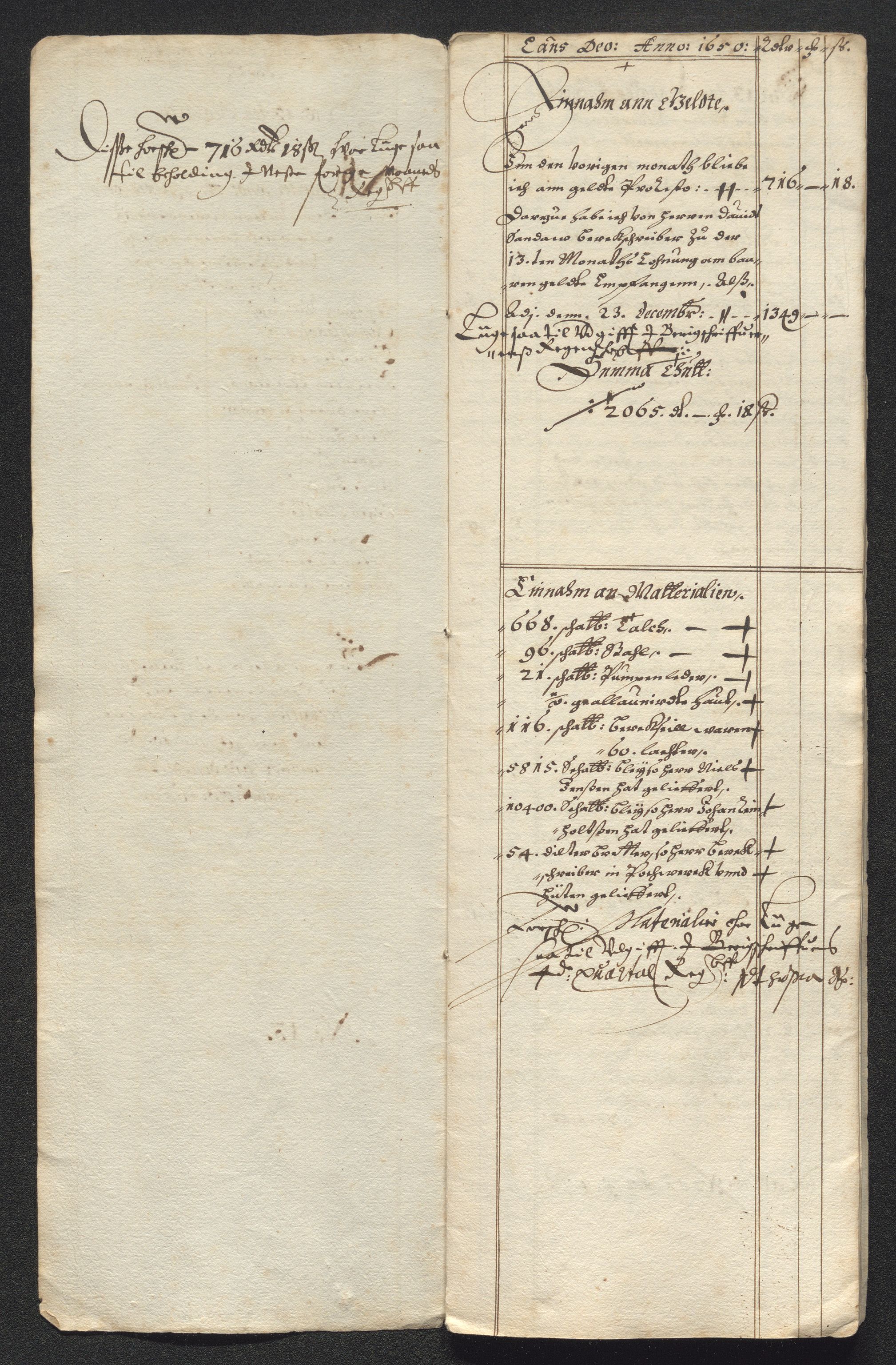 Kongsberg Sølvverk 1623-1816, SAKO/EA-3135/001/D/Dc/Dcd/L0024: Utgiftsregnskap for gruver m.m. , 1650, s. 541