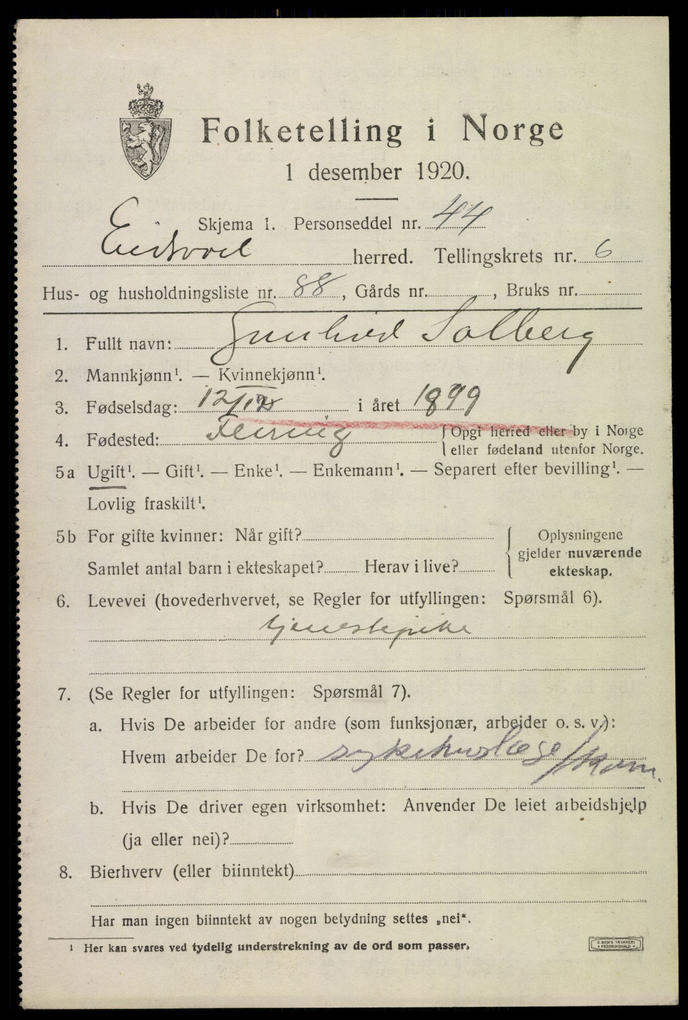 SAO, Folketelling 1920 for 0237 Eidsvoll herred, 1920, s. 11859