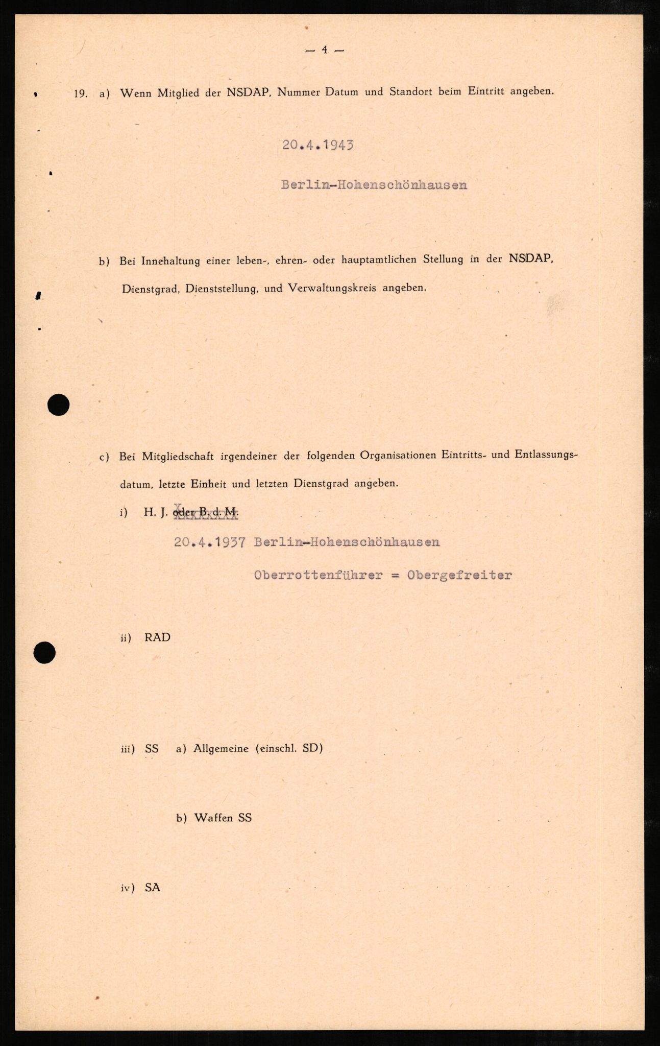 Forsvaret, Forsvarets overkommando II, AV/RA-RAFA-3915/D/Db/L0004: CI Questionaires. Tyske okkupasjonsstyrker i Norge. Tyskere., 1945-1946, s. 448