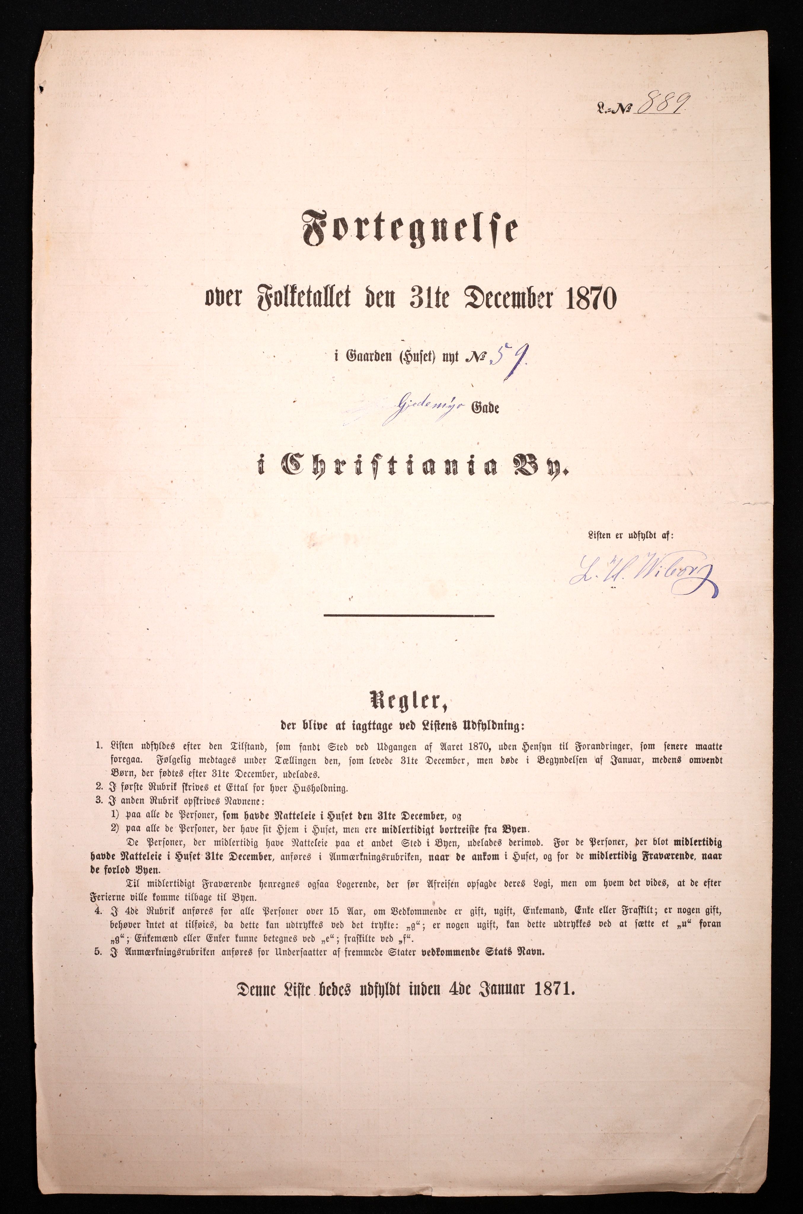 RA, Folketelling 1870 for 0301 Kristiania kjøpstad, 1870, s. 1107