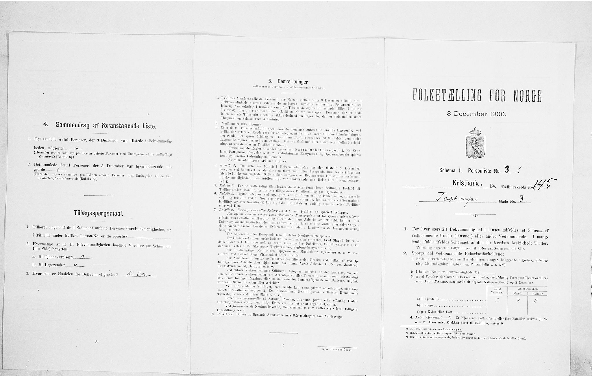 SAO, Folketelling 1900 for 0301 Kristiania kjøpstad, 1900, s. 103408