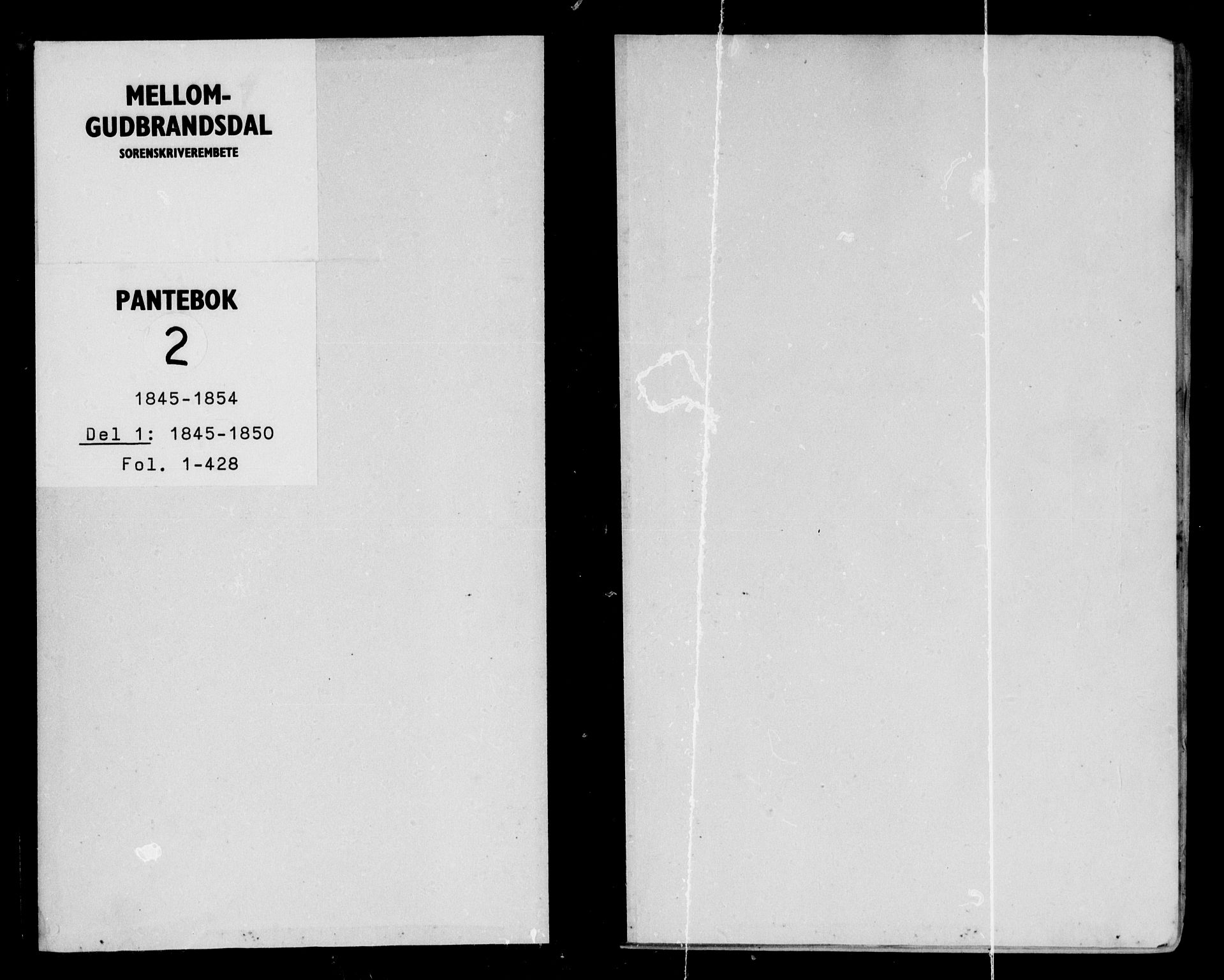 Mellom-Gudbrandsdal sorenskriveri, SAH/TING-038/H/Hb/L0002/0001: Pantebok nr. 2a, 1845-1850