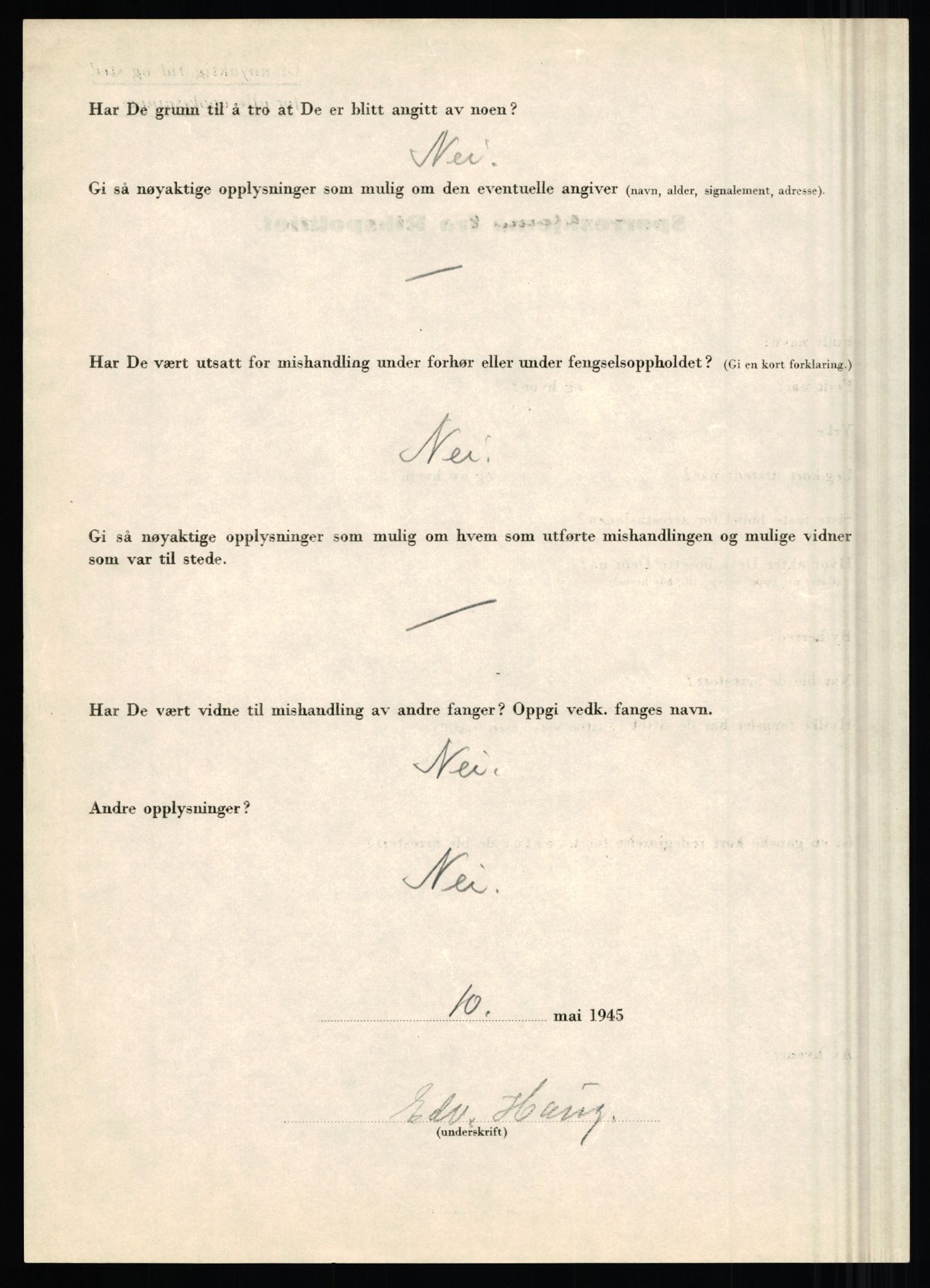 Rikspolitisjefen, AV/RA-S-1560/L/L0006: Hansen, Adolf Boye - Hemstad, Gunnar, 1940-1945, s. 664