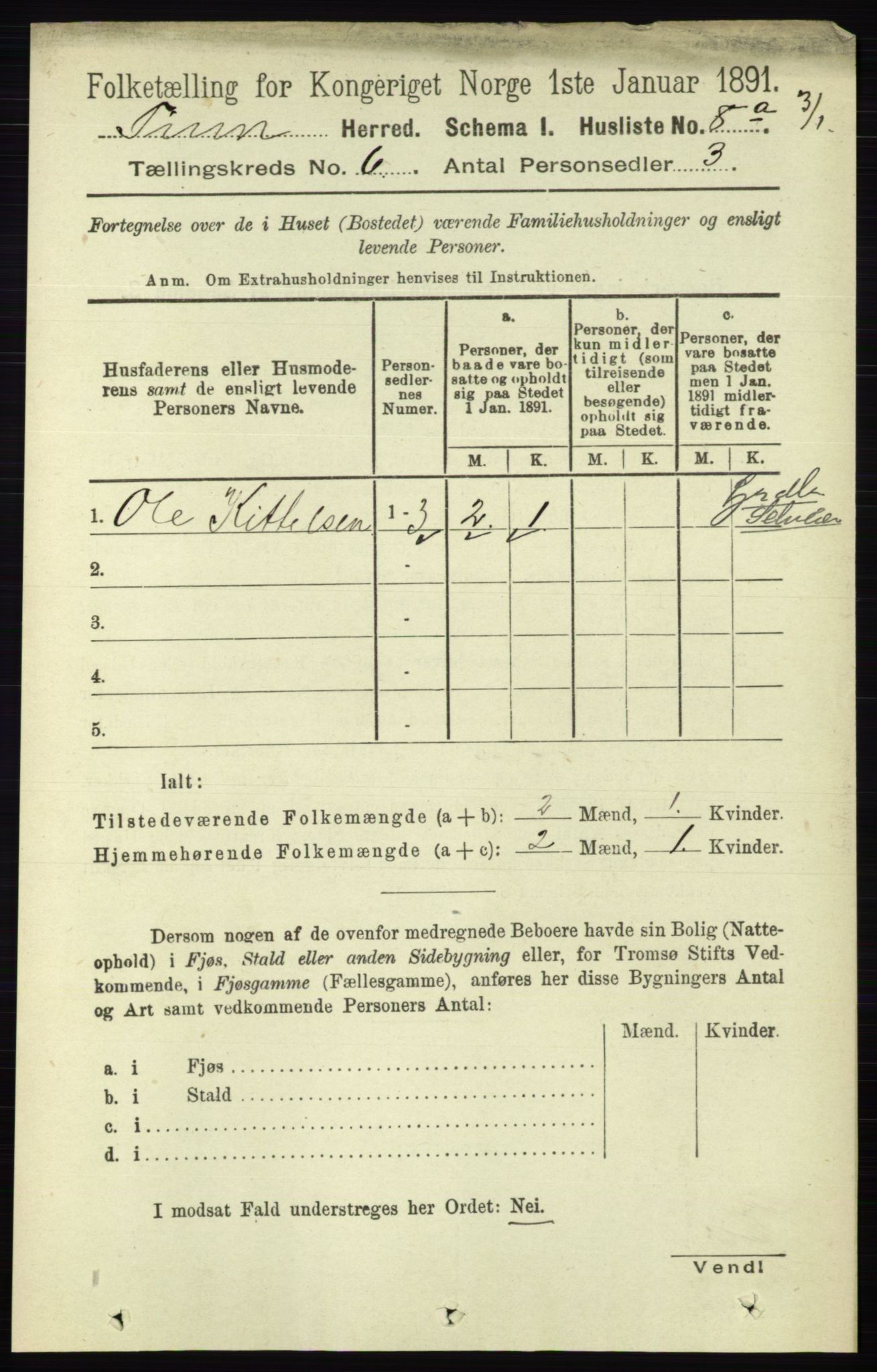 RA, Folketelling 1891 for 0826 Tinn herred, 1891, s. 1167