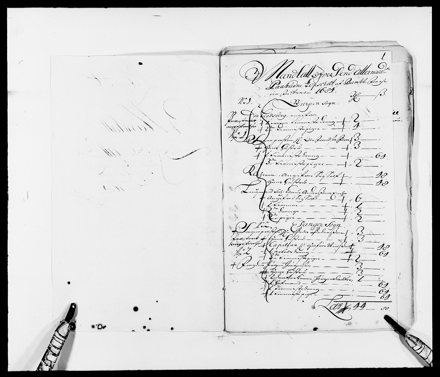 Rentekammeret inntil 1814, Reviderte regnskaper, Fogderegnskap, RA/EA-4092/R34/L2047: Fogderegnskap Bamble, 1684, s. 140