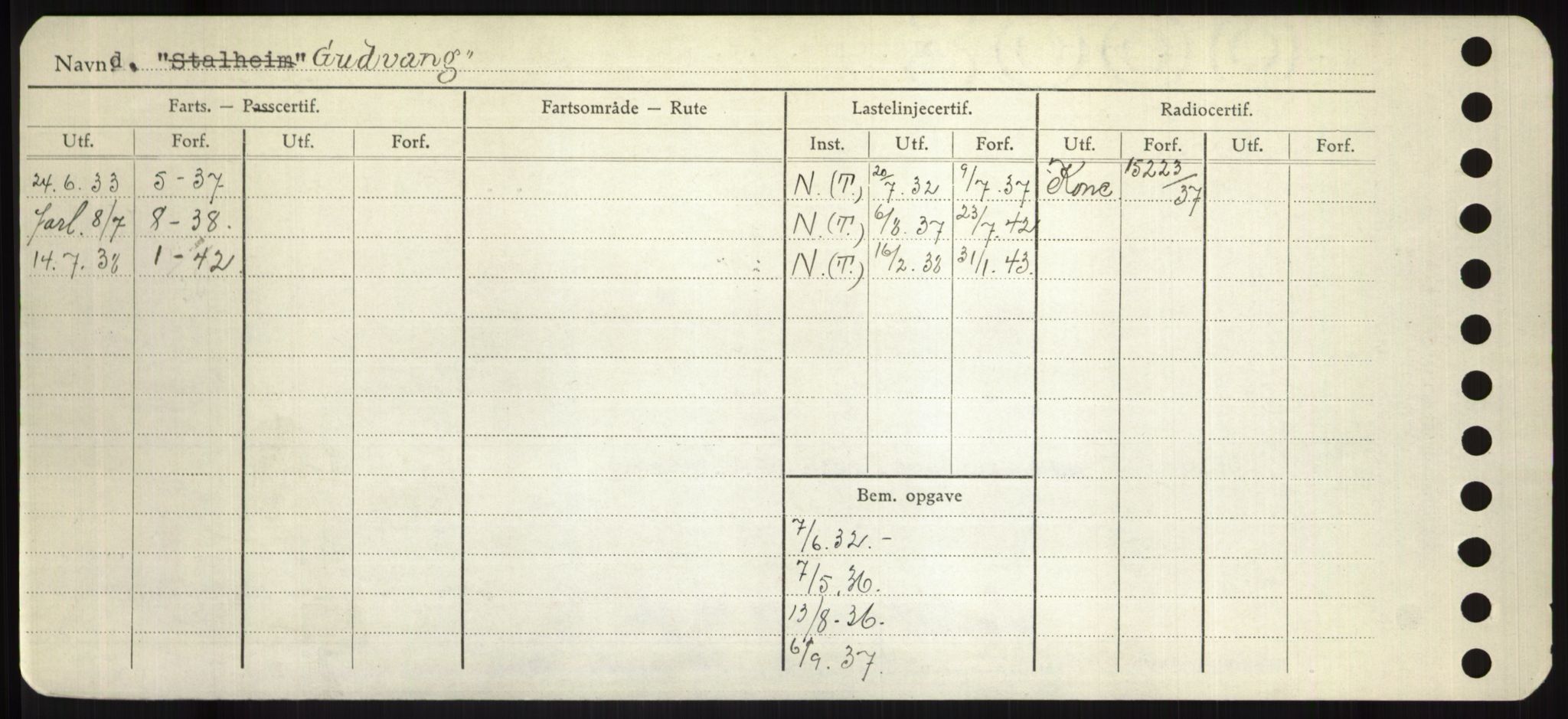 Sjøfartsdirektoratet med forløpere, Skipsmålingen, RA/S-1627/H/Hd/L0013: Fartøy, Gne-Gås, s. 356