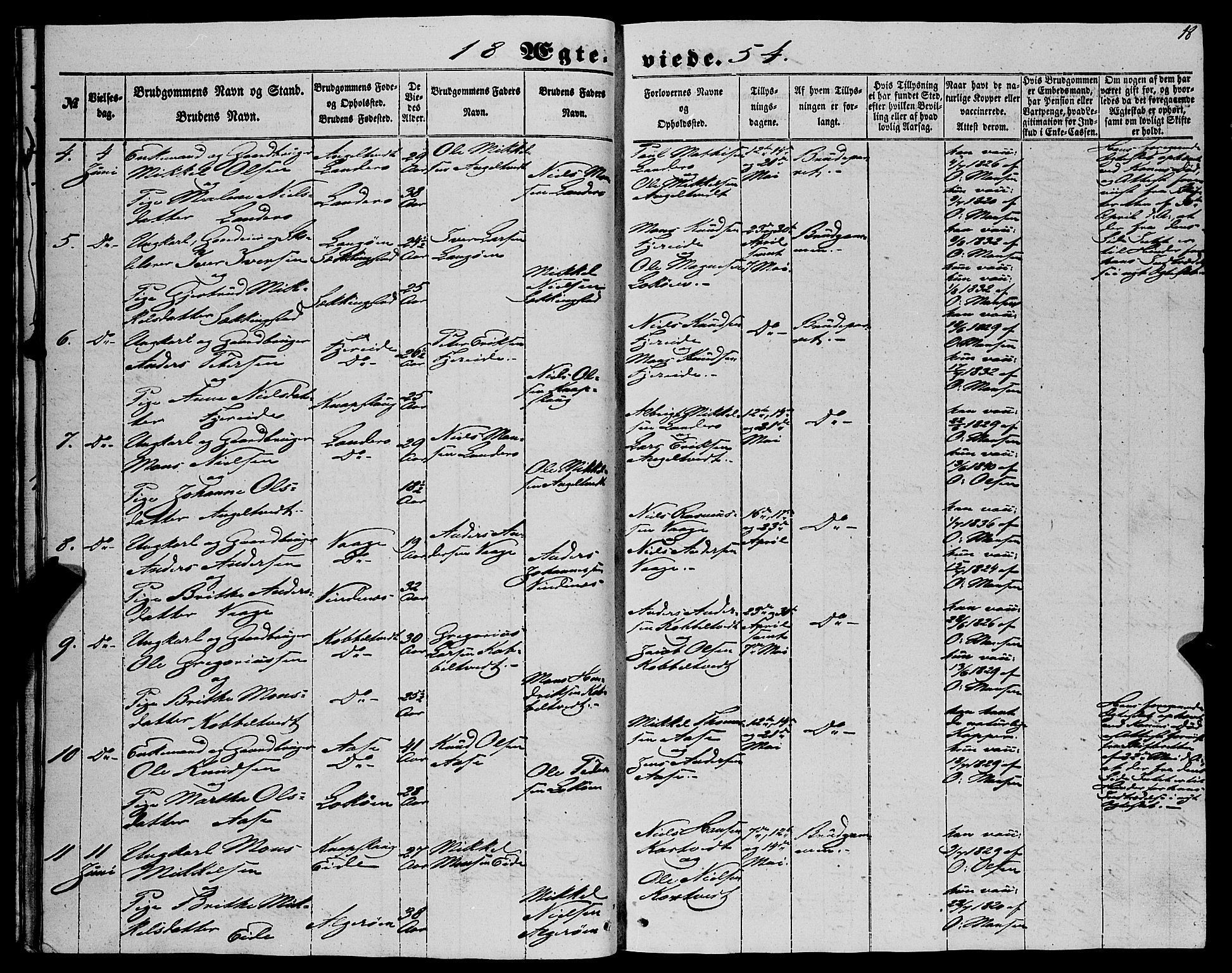 Fjell sokneprestembete, AV/SAB-A-75301/H/Haa: Ministerialbok nr. A 6, 1849-1877, s. 18