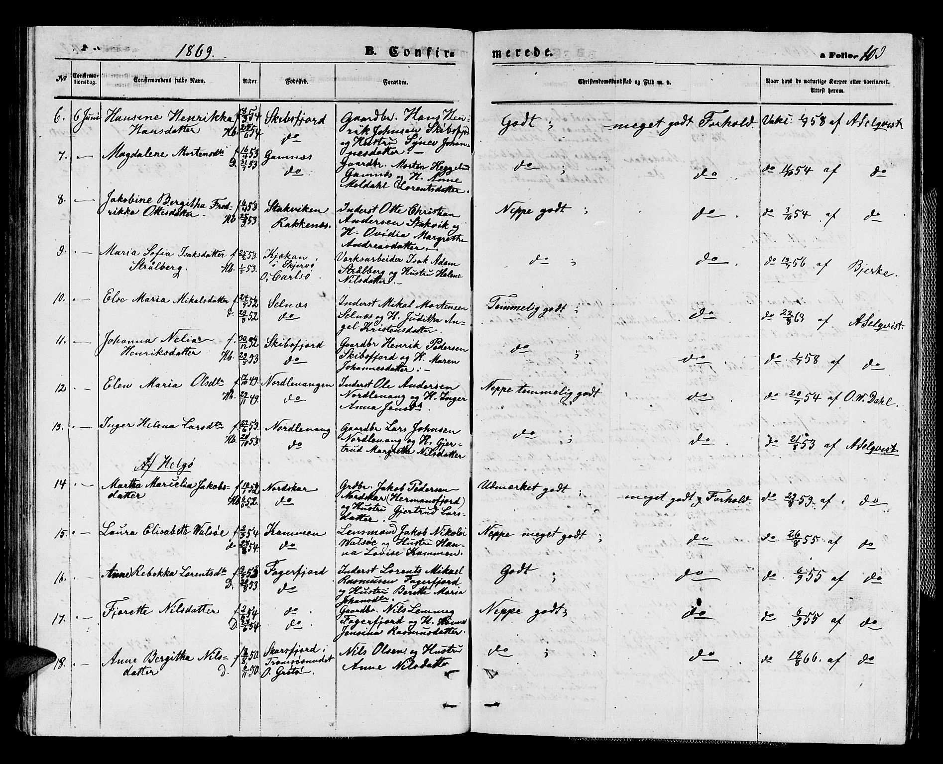 Karlsøy sokneprestembete, AV/SATØ-S-1299/H/Ha/Hab/L0003klokker: Klokkerbok nr. 3, 1862-1877, s. 103