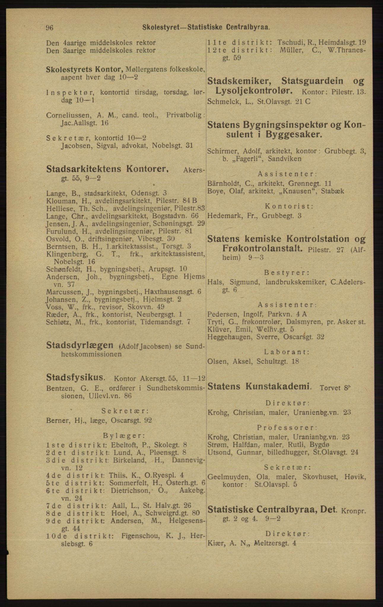 Kristiania/Oslo adressebok, PUBL/-, 1913, s. 98