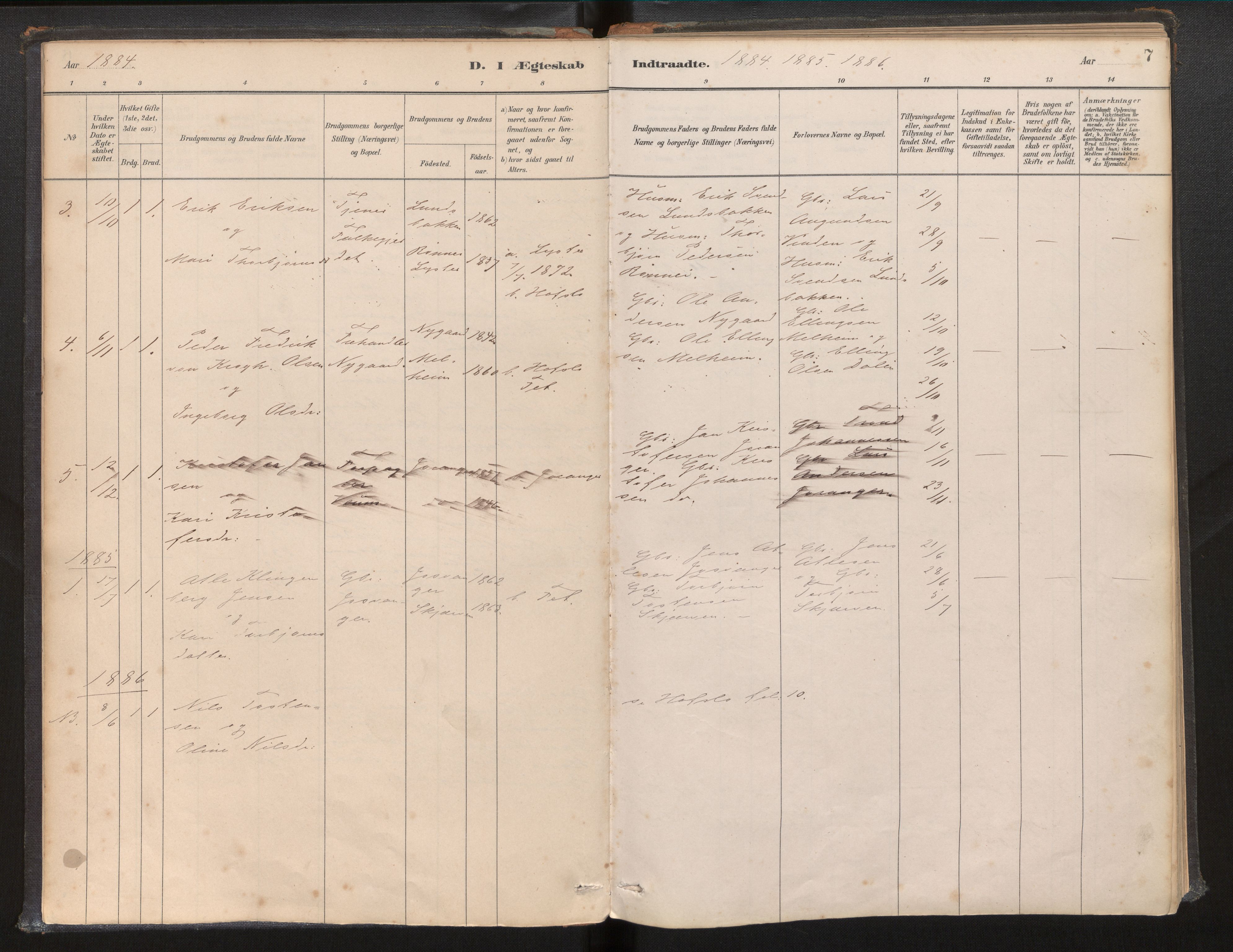 Jostedal sokneprestembete, AV/SAB-A-80601/H/Haa/Haac/L0002: Ministerialbok nr. C 2, 1881-2003, s. 7
