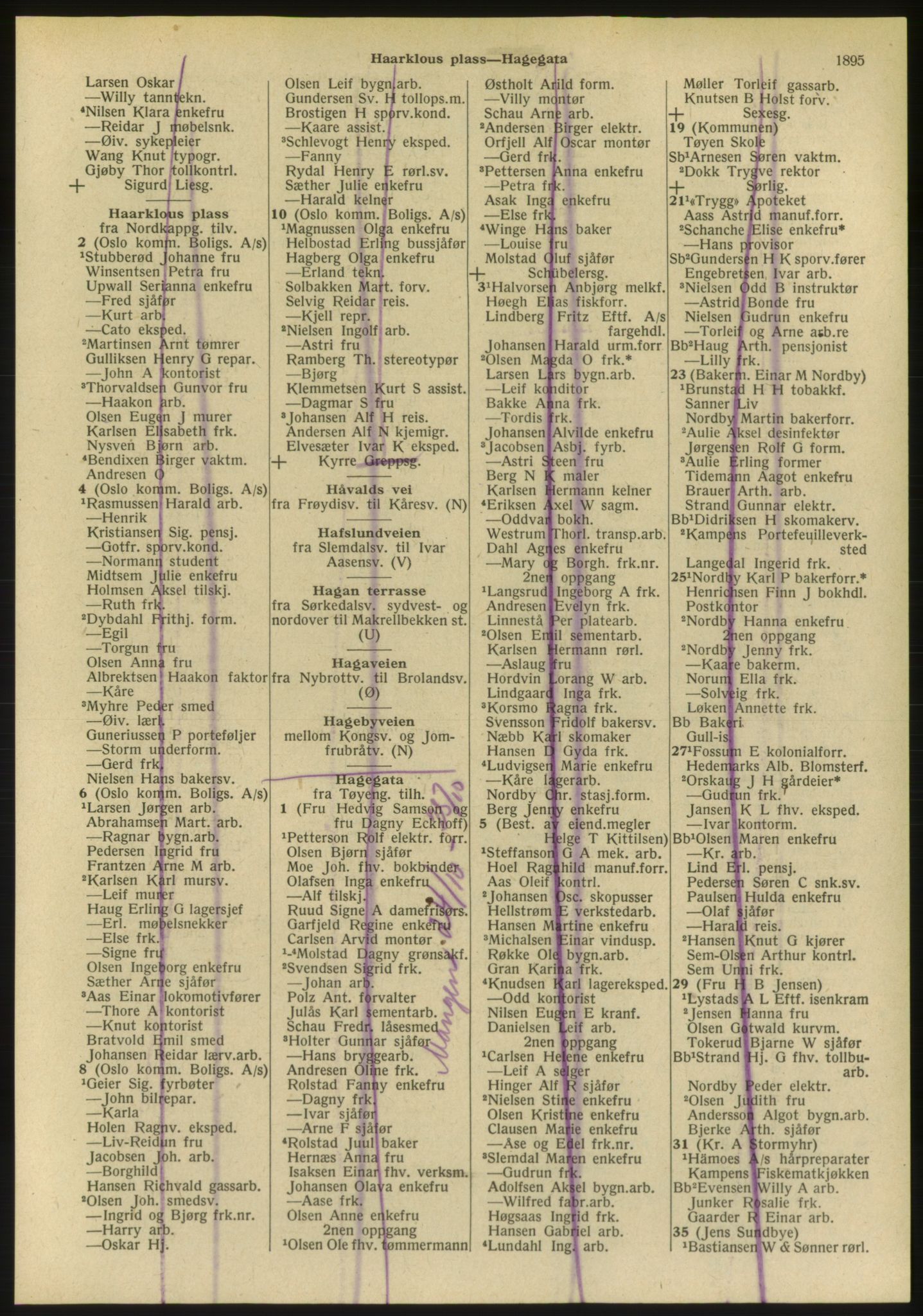 Kristiania/Oslo adressebok, PUBL/-, 1951, s. 1895