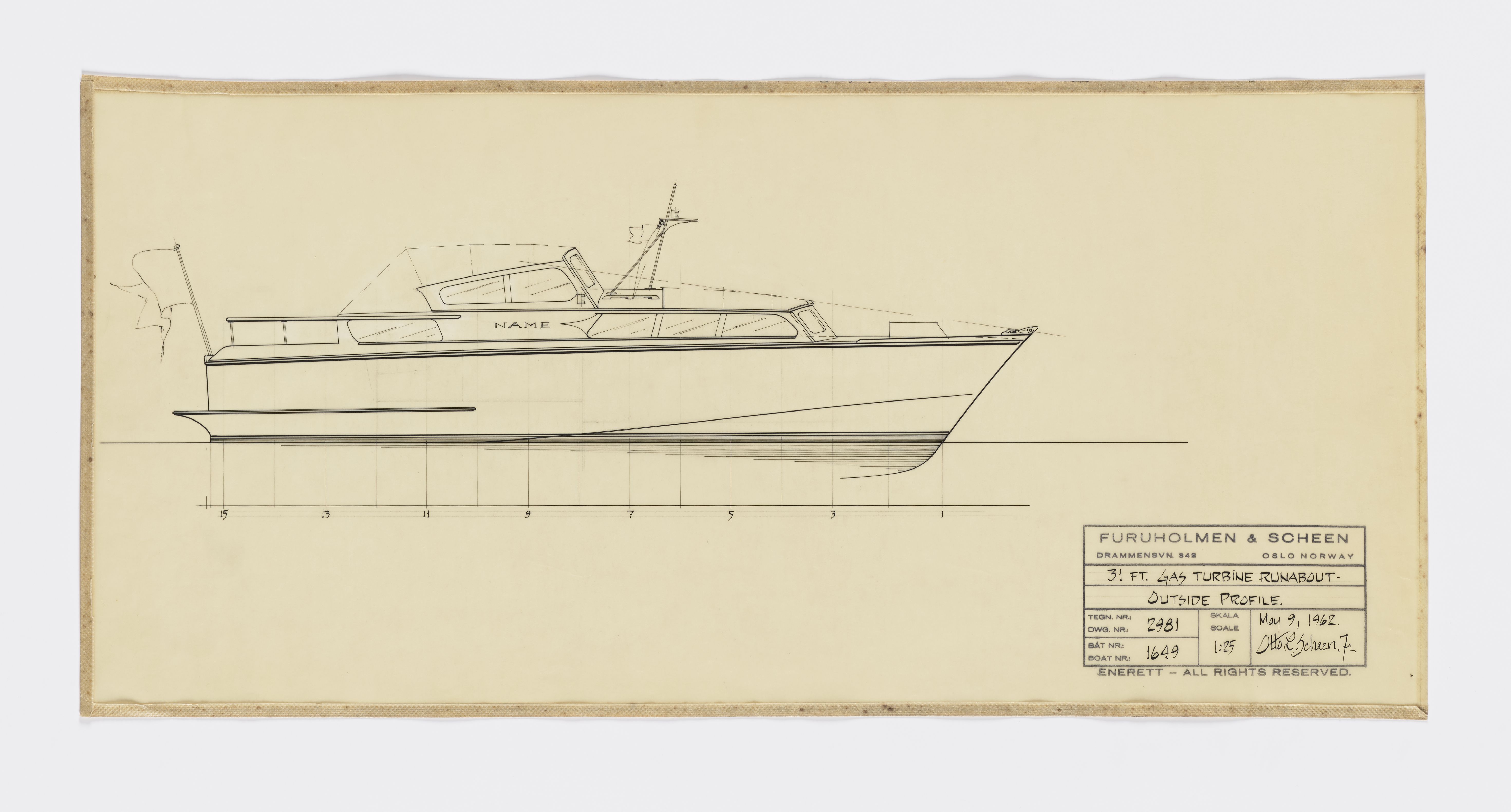 Furuholmen & Scheen, AFM/OM-1003/T/Ta/L0020/0002: Runabout / Furuholmen & Scheen, 1961-1962