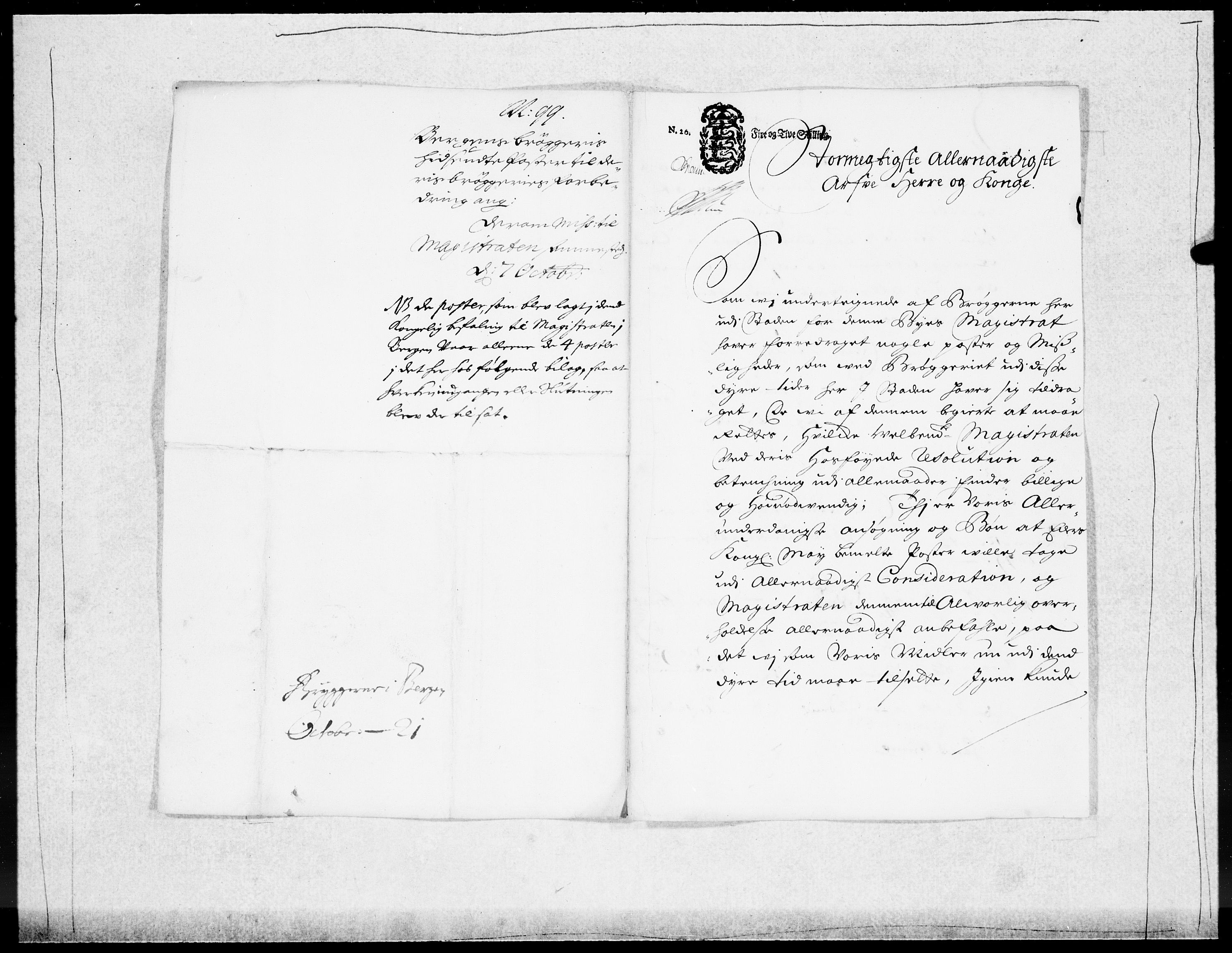 Danske Kanselli 1572-1799, AV/RA-EA-3023/F/Fc/Fcc/Fcca/L0049: Norske innlegg 1572-1799, 1699-1700, s. 74