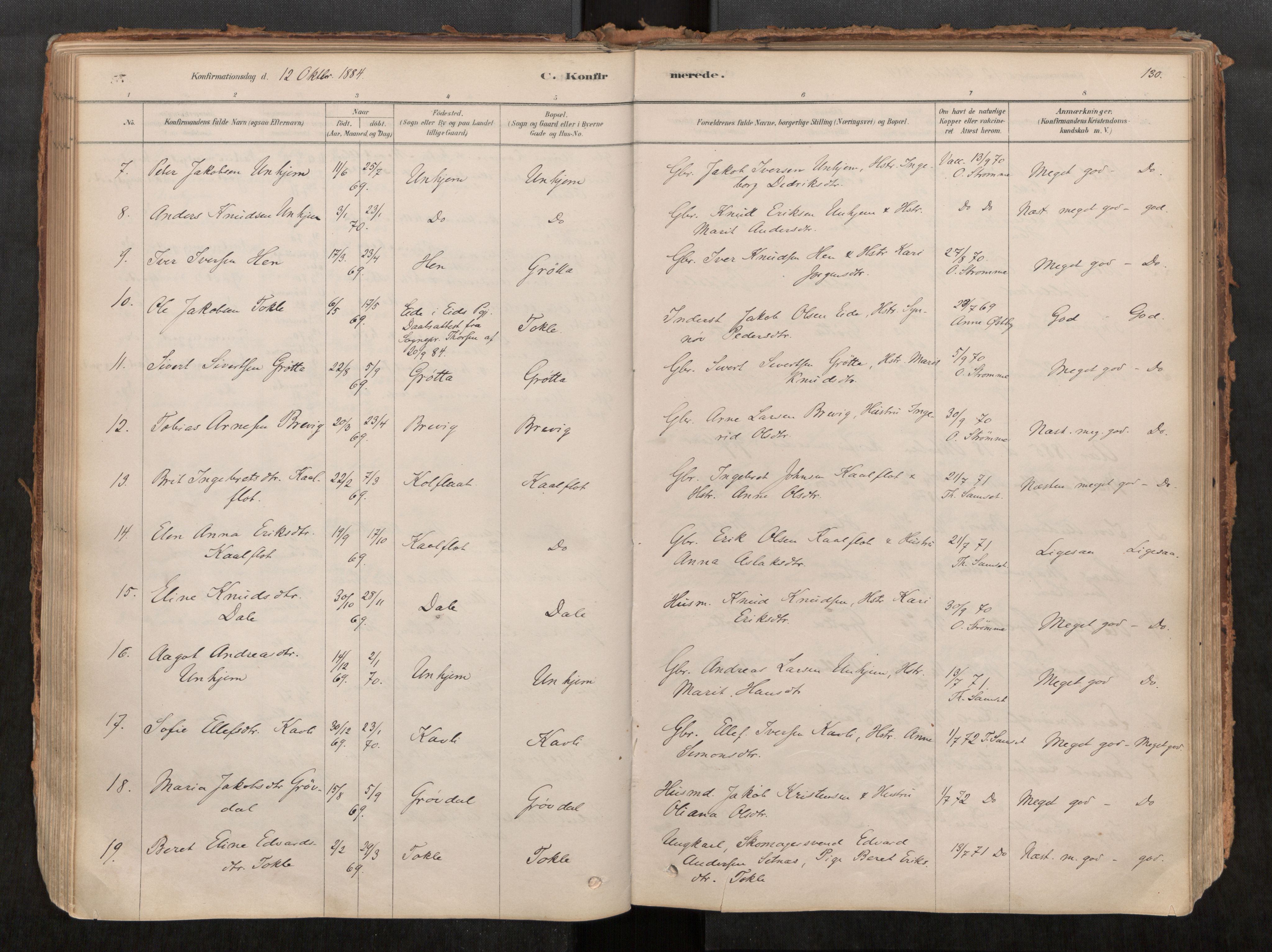 Ministerialprotokoller, klokkerbøker og fødselsregistre - Møre og Romsdal, AV/SAT-A-1454/545/L0594: Ministerialbok nr. 545A03, 1878-1920, s. 130
