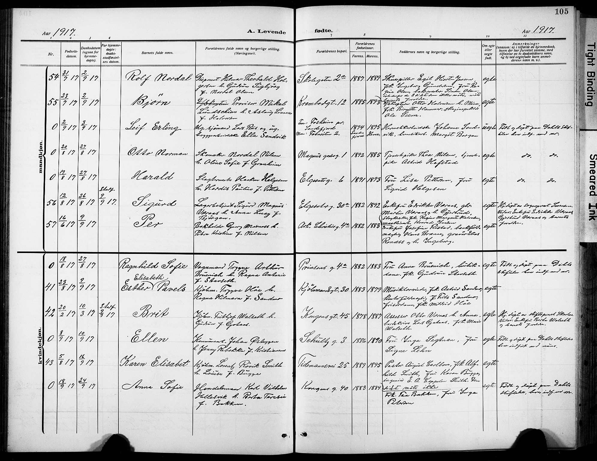 Ministerialprotokoller, klokkerbøker og fødselsregistre - Sør-Trøndelag, AV/SAT-A-1456/601/L0096: Klokkerbok nr. 601C14, 1911-1931, s. 105
