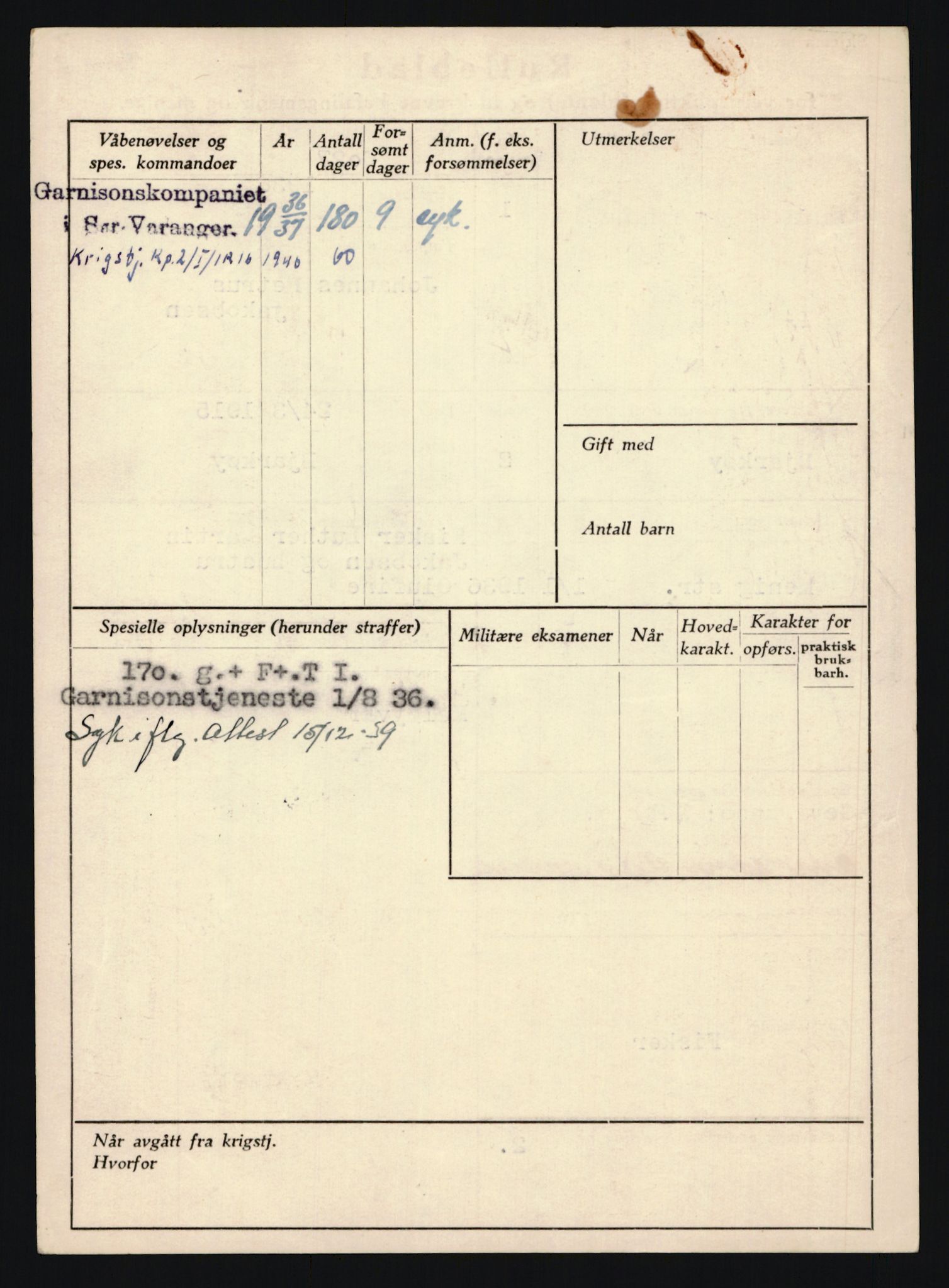 Forsvaret, Troms infanteriregiment nr. 16, AV/RA-RAFA-3146/P/Pa/L0020: Rulleblad for regimentets menige mannskaper, årsklasse 1936, 1936, s. 836