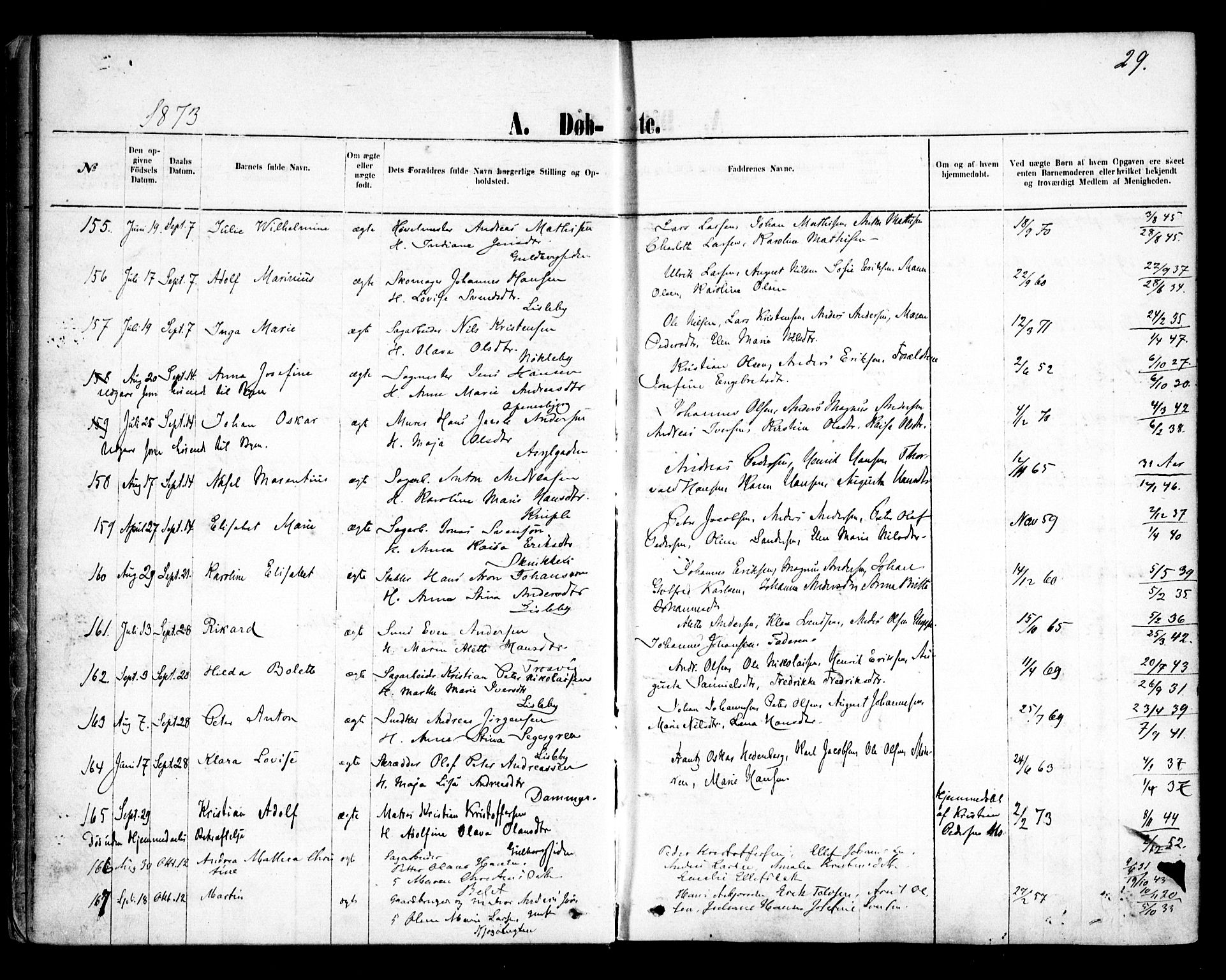 Glemmen prestekontor Kirkebøker, AV/SAO-A-10908/F/Fa/L0009: Ministerialbok nr. 9, 1871-1878, s. 29