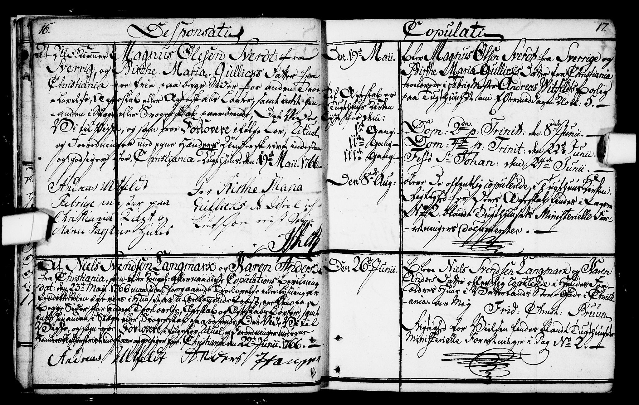 Kristiania tukthusprest Kirkebøker, SAO/A-10881/F/Fa/L0001: Ministerialbok nr. 1, 1758-1828, s. 16-17