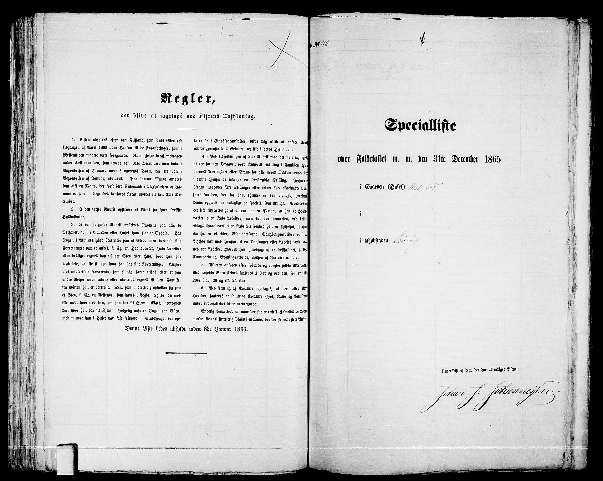 RA, Folketelling 1865 for 0707P Larvik prestegjeld, 1865, s. 93