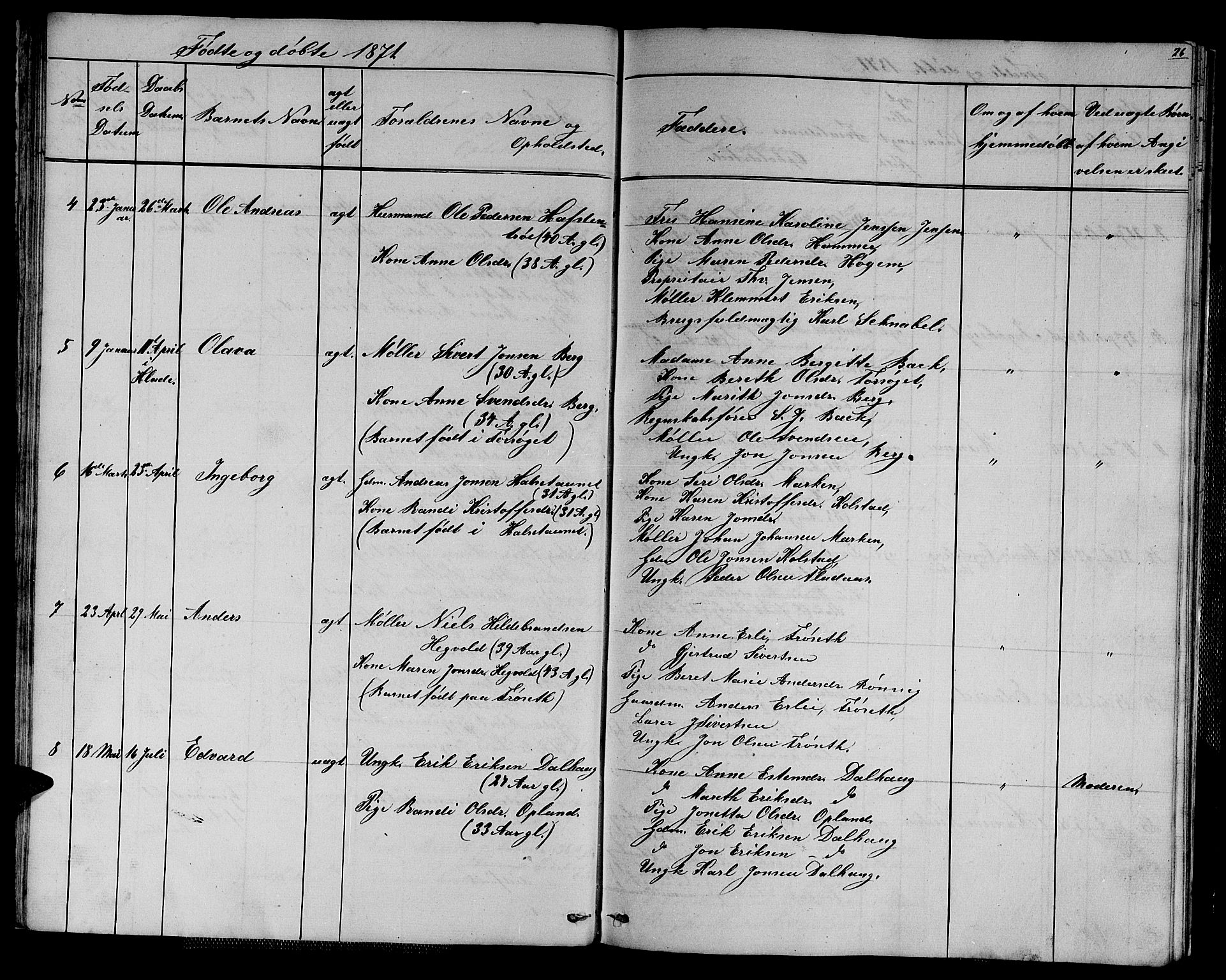 Ministerialprotokoller, klokkerbøker og fødselsregistre - Sør-Trøndelag, SAT/A-1456/611/L0353: Klokkerbok nr. 611C01, 1854-1881, s. 26