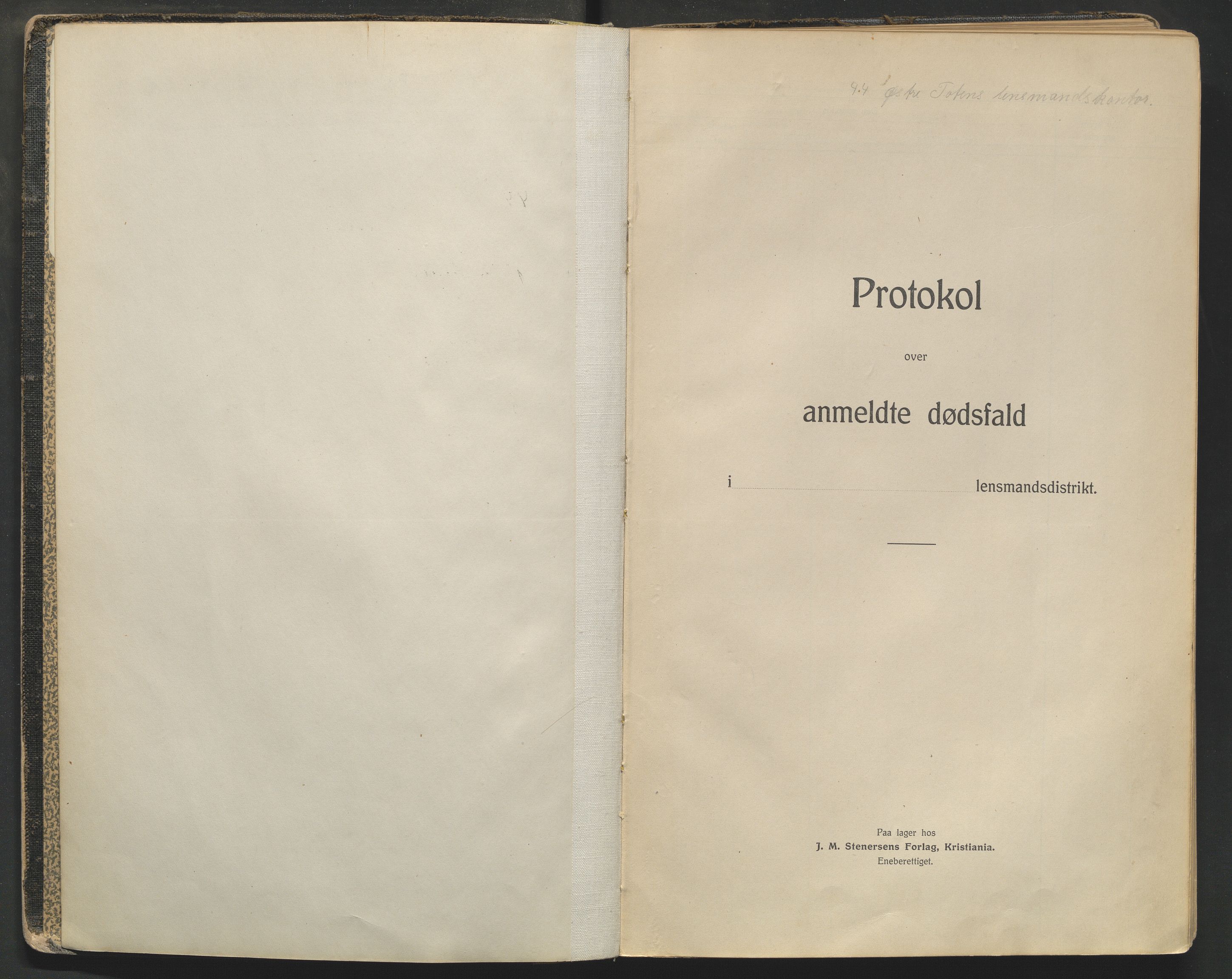 Østre Toten lensmannskontor, AV/SAH-LOØ-006/H/Ha/Haa/L0002/0001: Dødsfallsprotokoller / Dødsfallsprotokoll, 1920-1936