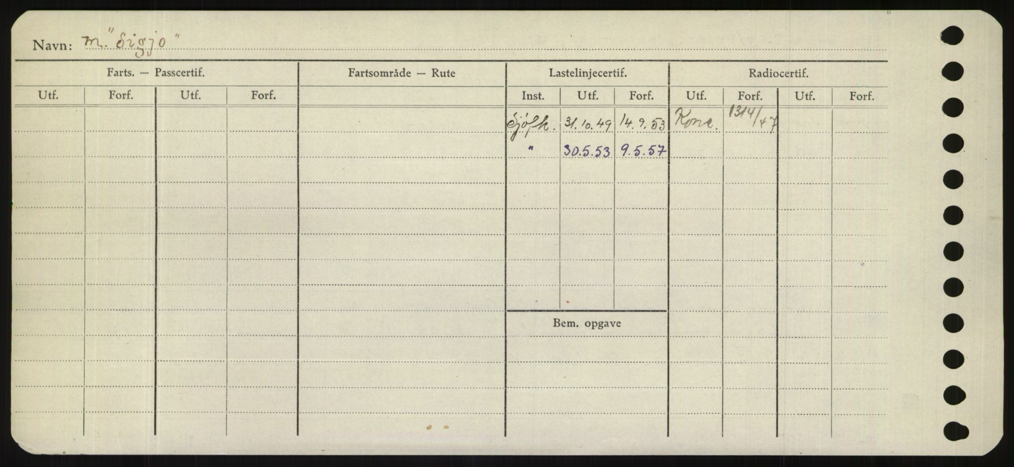 Sjøfartsdirektoratet med forløpere, Skipsmålingen, RA/S-1627/H/Hd/L0033: Fartøy, Sevi-Sjø, s. 62