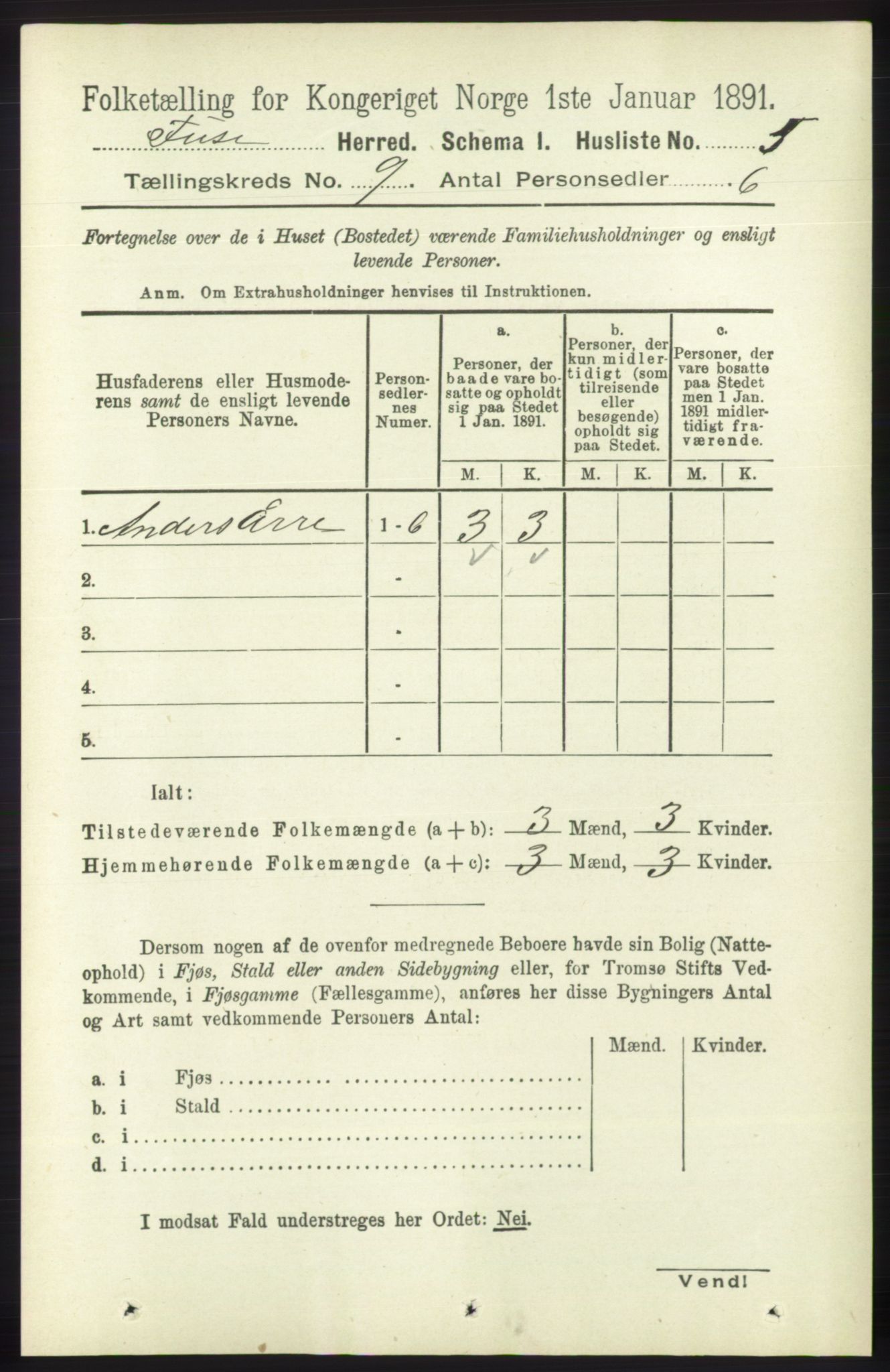 RA, Folketelling 1891 for 1241 Fusa herred, 1891, s. 1665