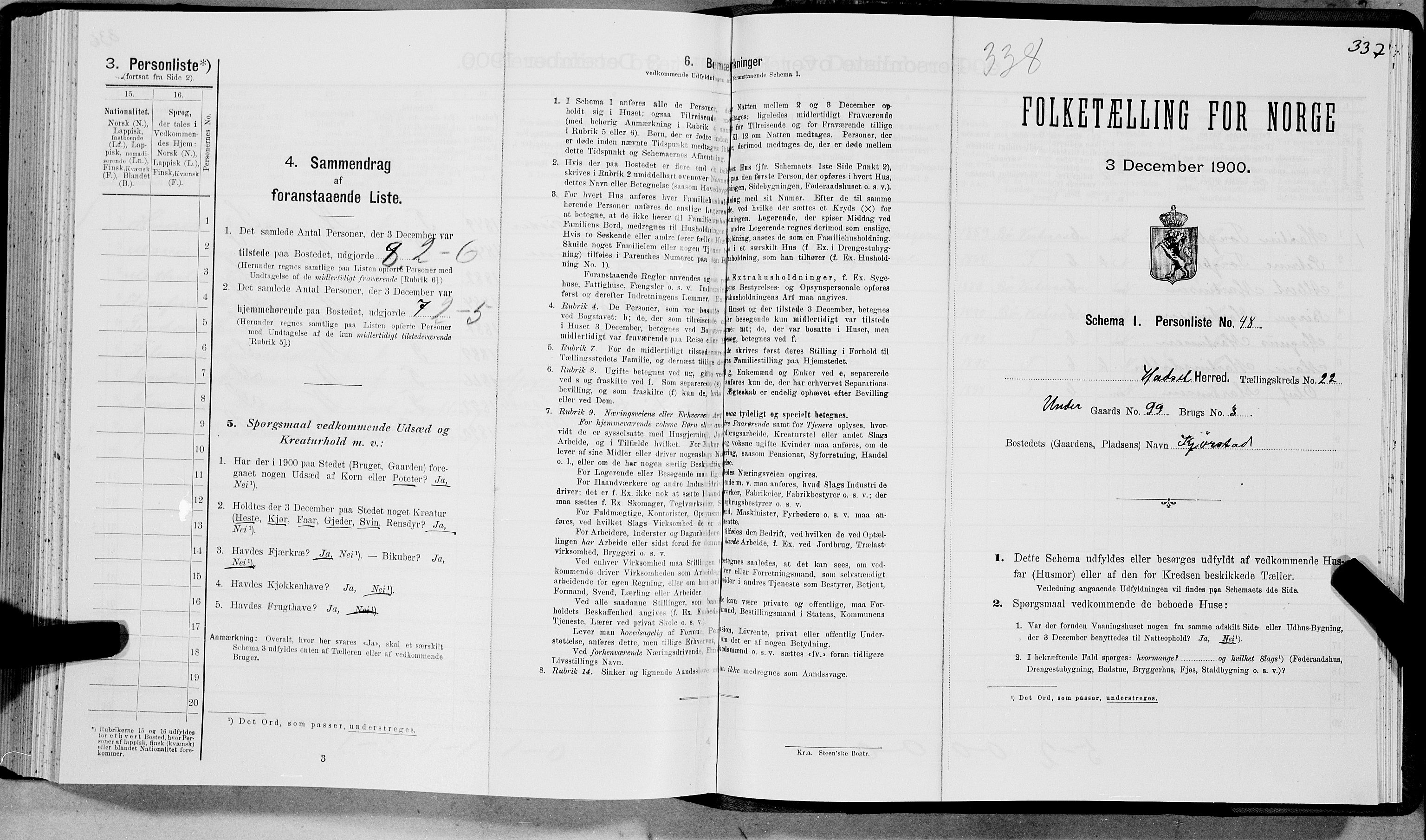 SAT, Folketelling 1900 for 1866 Hadsel herred, 1900, s. 2232