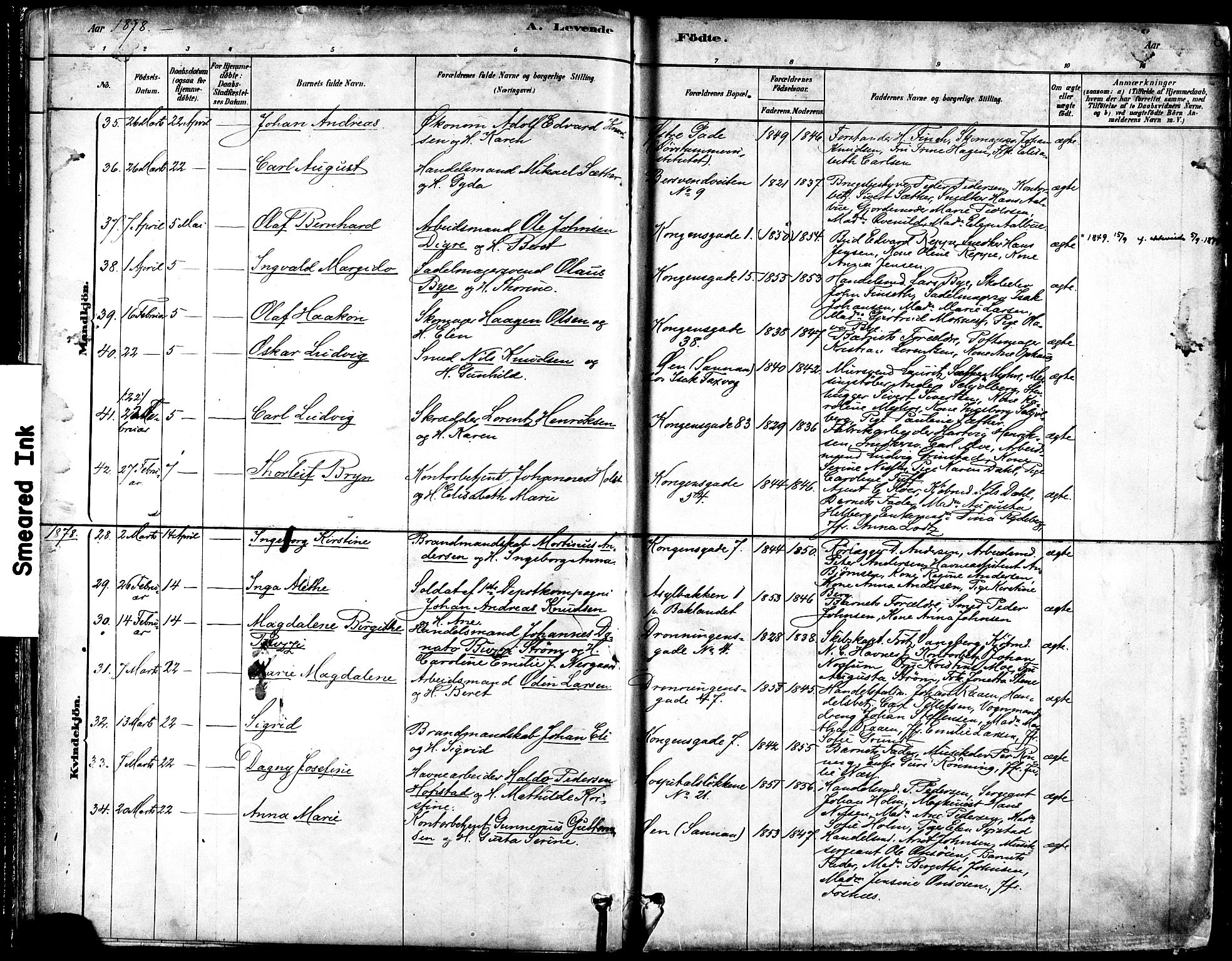 Ministerialprotokoller, klokkerbøker og fødselsregistre - Sør-Trøndelag, SAT/A-1456/601/L0057: Ministerialbok nr. 601A25, 1877-1891, s. 8