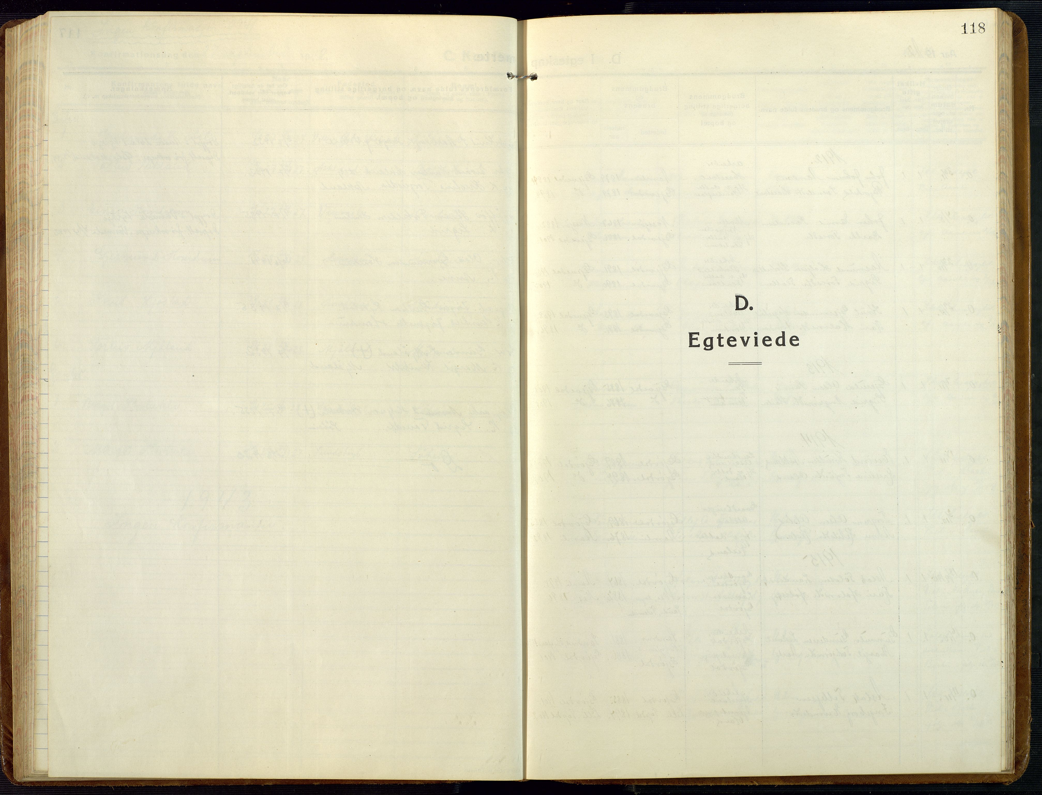 Åmli sokneprestkontor, AV/SAK-1111-0050/F/Fb/Fba/L0003: Klokkerbok nr. B 3, 1912-1974, s. 118