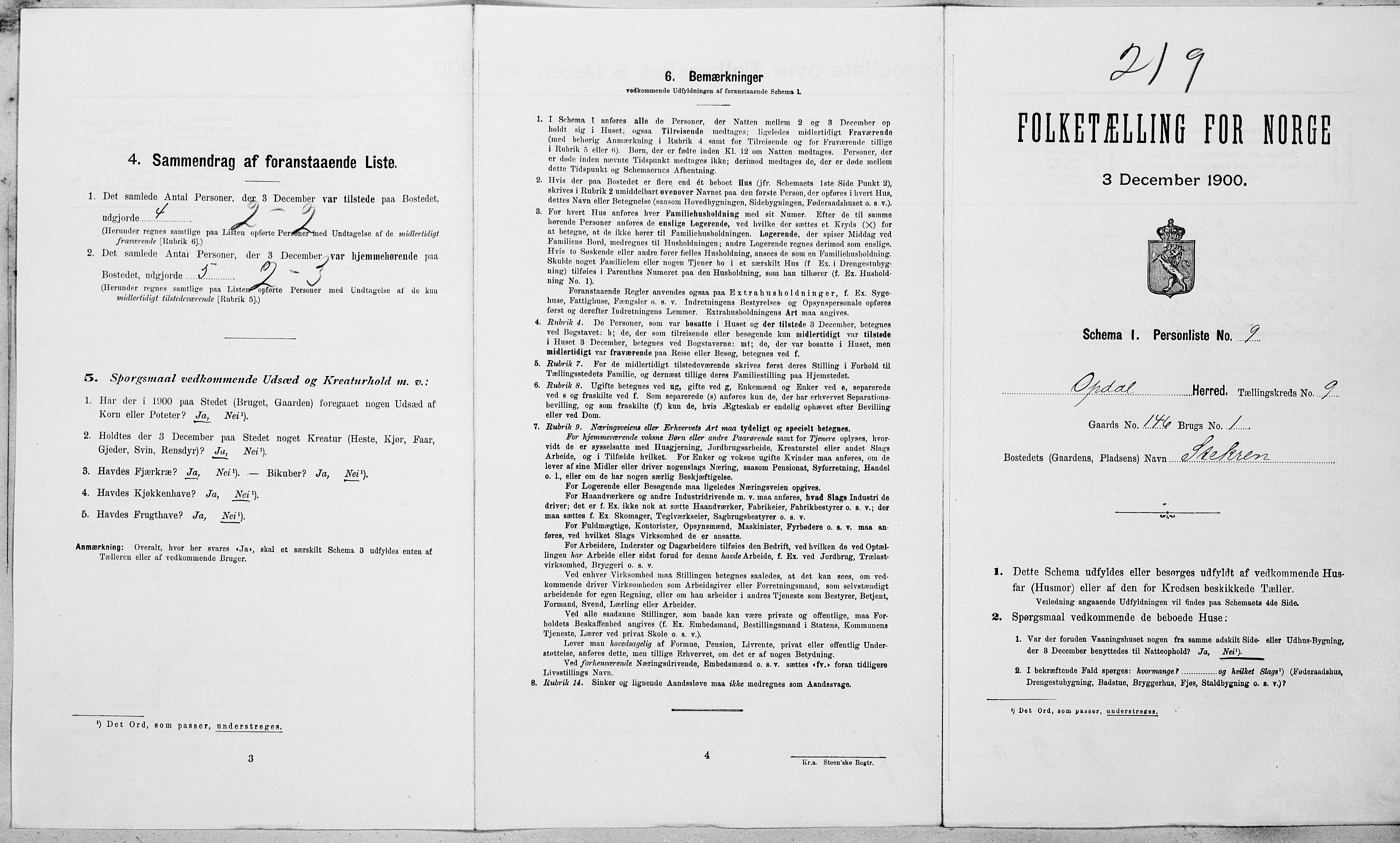SAT, Folketelling 1900 for 1634 Oppdal herred, 1900, s. 812