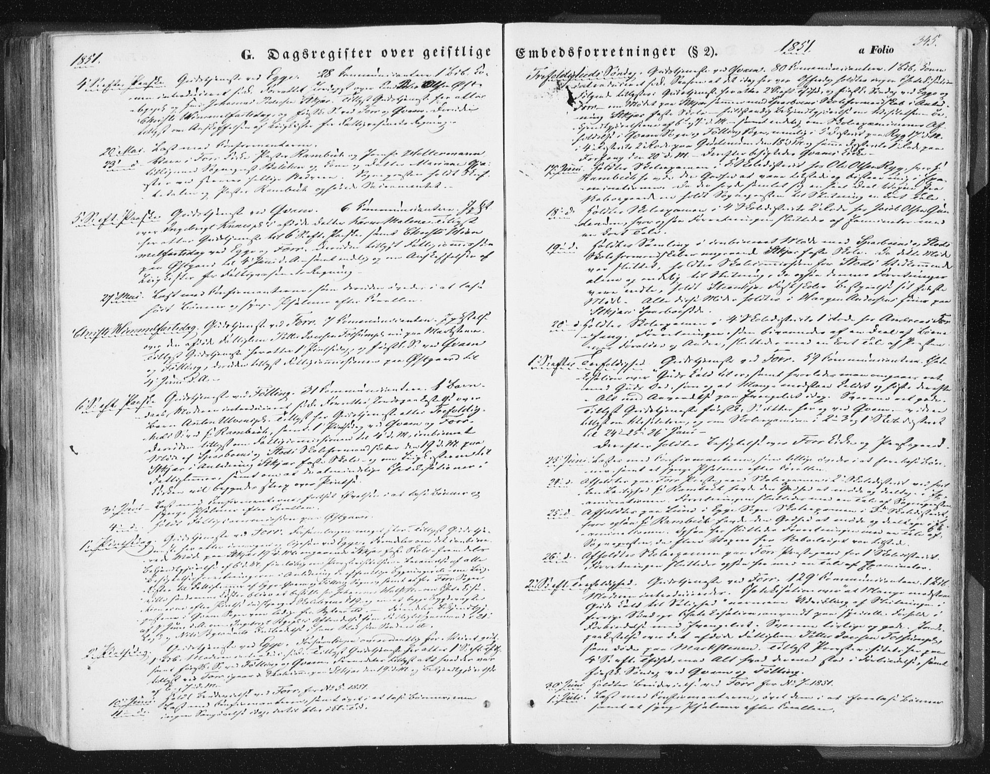 Ministerialprotokoller, klokkerbøker og fødselsregistre - Nord-Trøndelag, AV/SAT-A-1458/746/L0446: Ministerialbok nr. 746A05, 1846-1859, s. 345