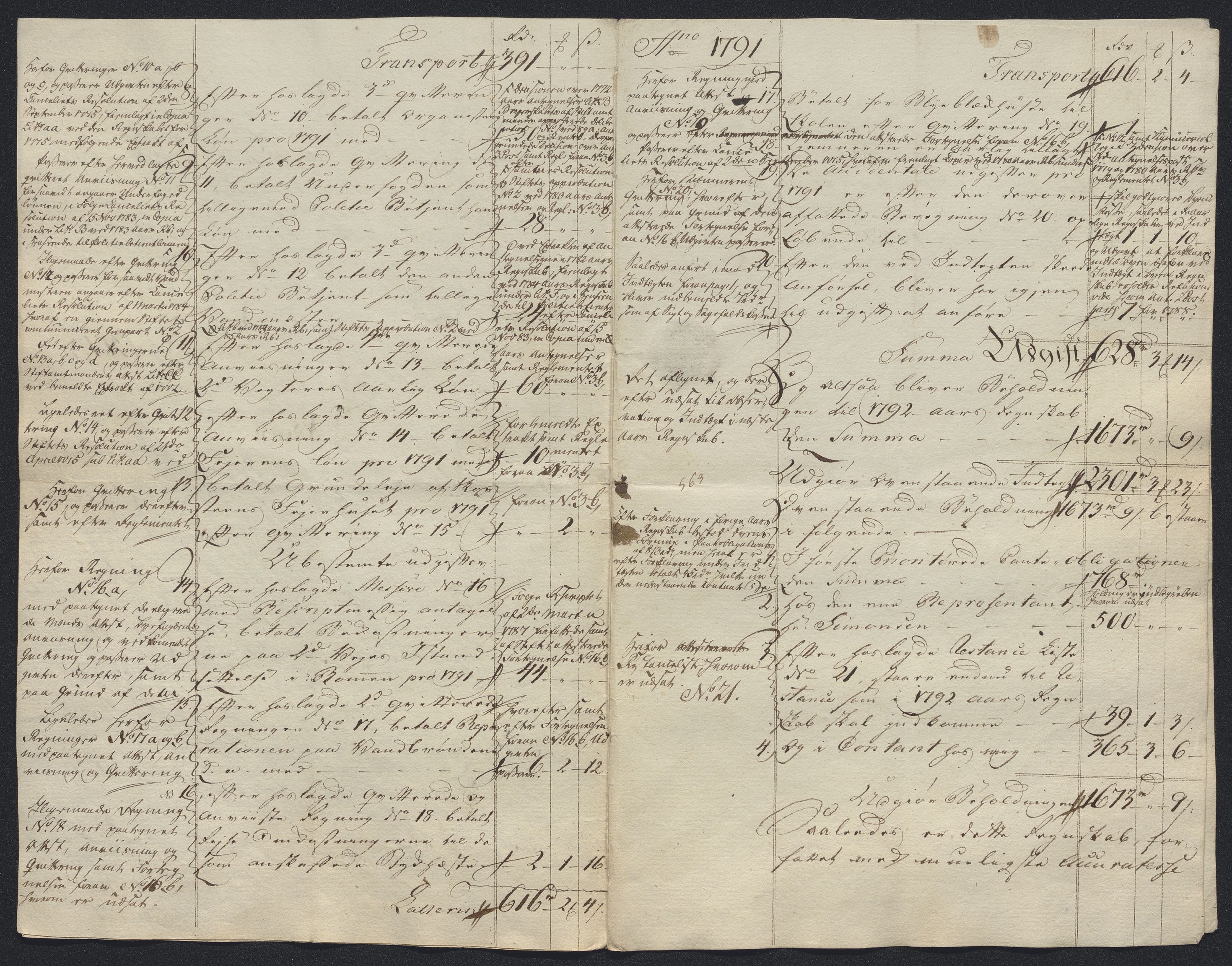 Danske Kanselli 1800-1814, AV/RA-EA-3024/K/Kk/Kka/Kkac/L0234: Kjøpstadregnskap Øster Risør, 1791-1795, s. 11
