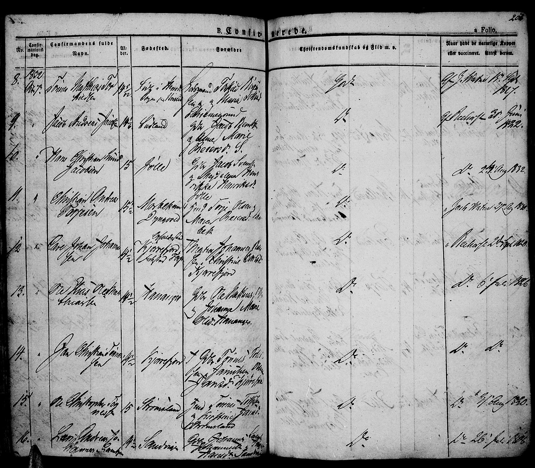 Lista sokneprestkontor, AV/SAK-1111-0027/F/Fa/L0008: Ministerialbok nr. A 8, 1823-1835, s. 206