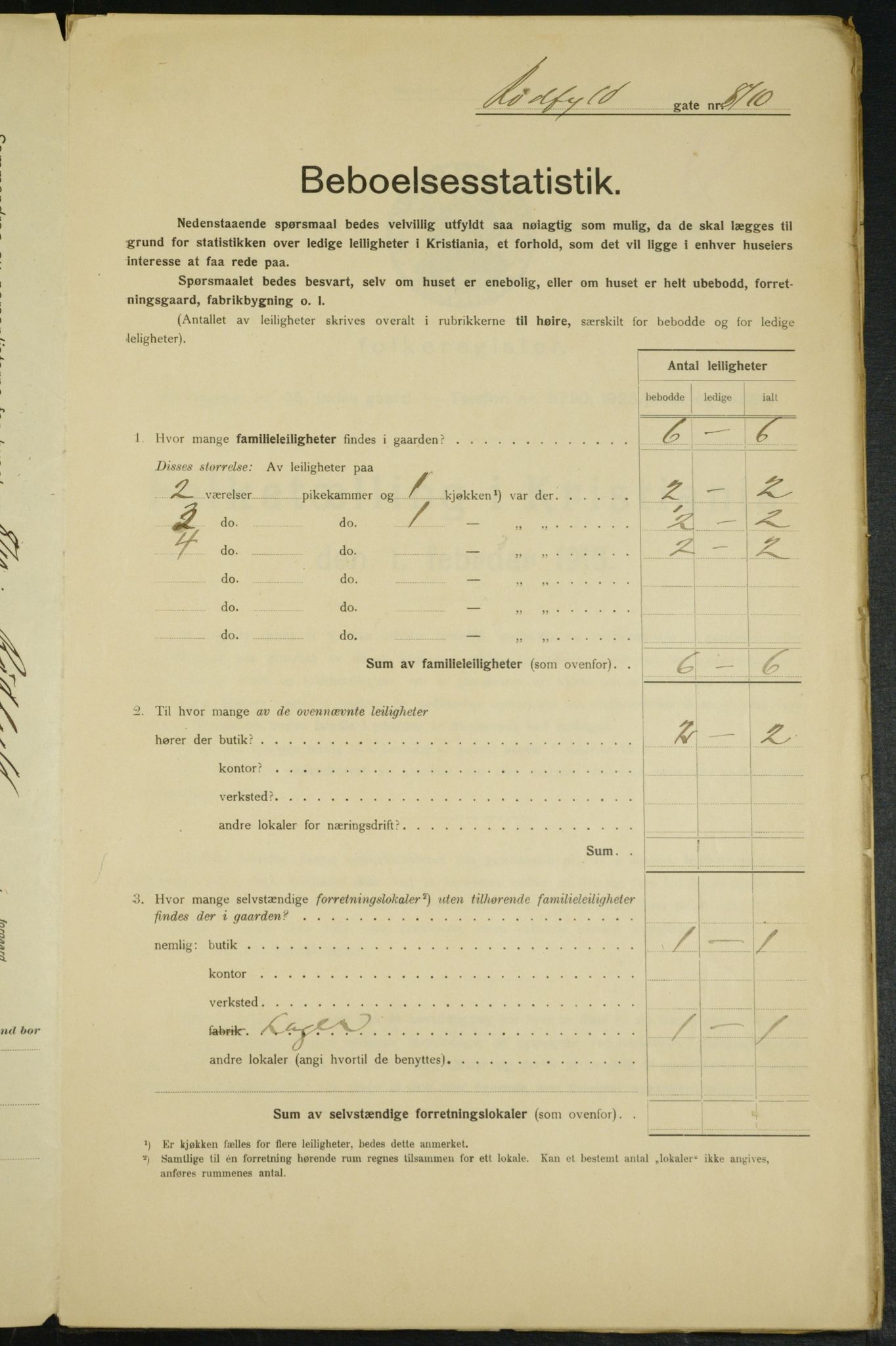 OBA, Kommunal folketelling 1.2.1915 for Kristiania, 1915, s. 85543