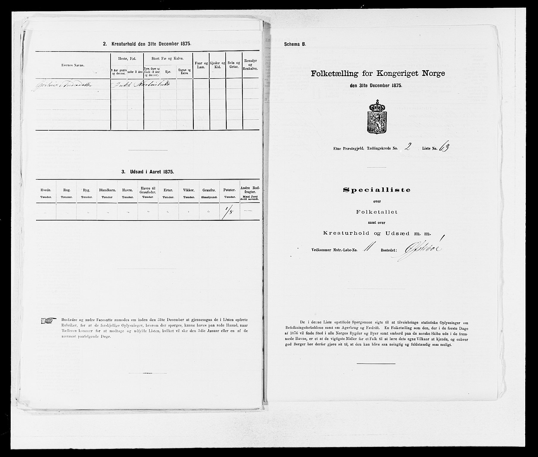 SAB, Folketelling 1875 for 1211P Etne prestegjeld, 1875, s. 193