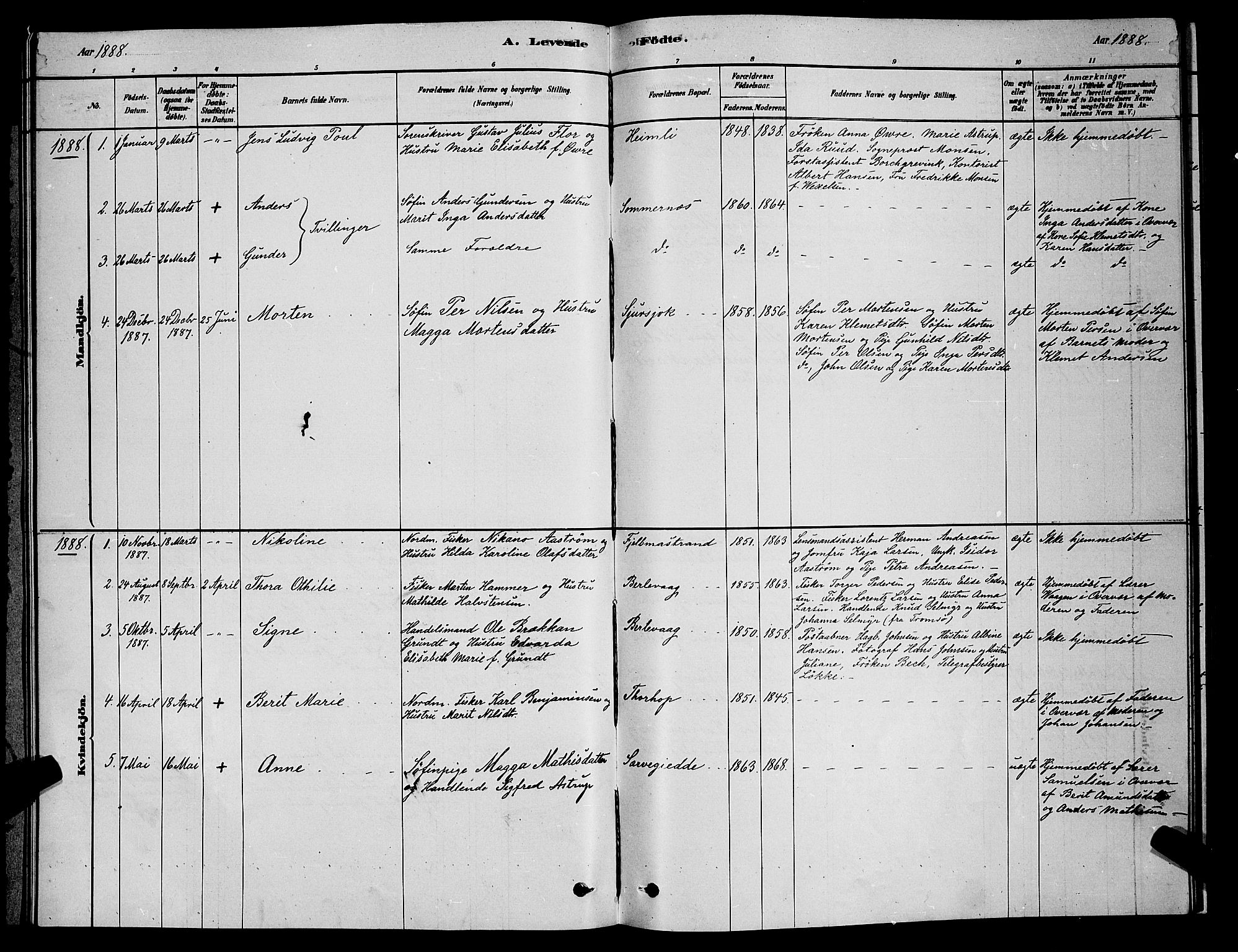 Tana sokneprestkontor, AV/SATØ-S-1334/H/Hb/L0003klokker: Klokkerbok nr. 3, 1878-1890