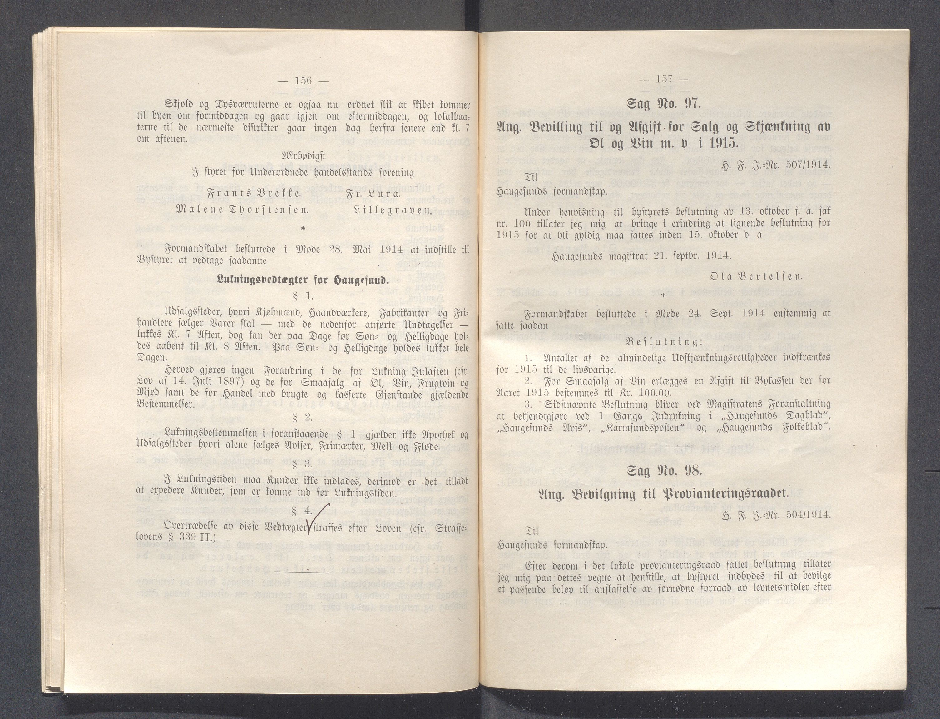 Haugesund kommune - Formannskapet og Bystyret, IKAR/A-740/A/Abb/L0002: Bystyreforhandlinger, 1908-1917, s. 538