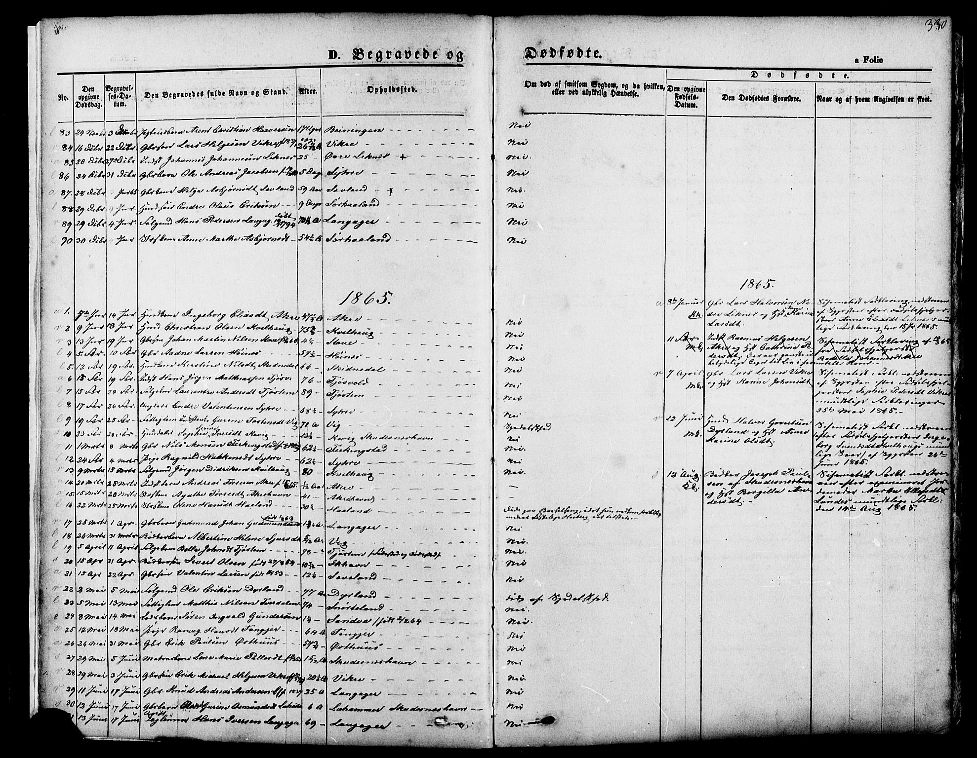 Skudenes sokneprestkontor, SAST/A -101849/H/Ha/Haa/L0006: Ministerialbok nr. A 4, 1864-1881, s. 330