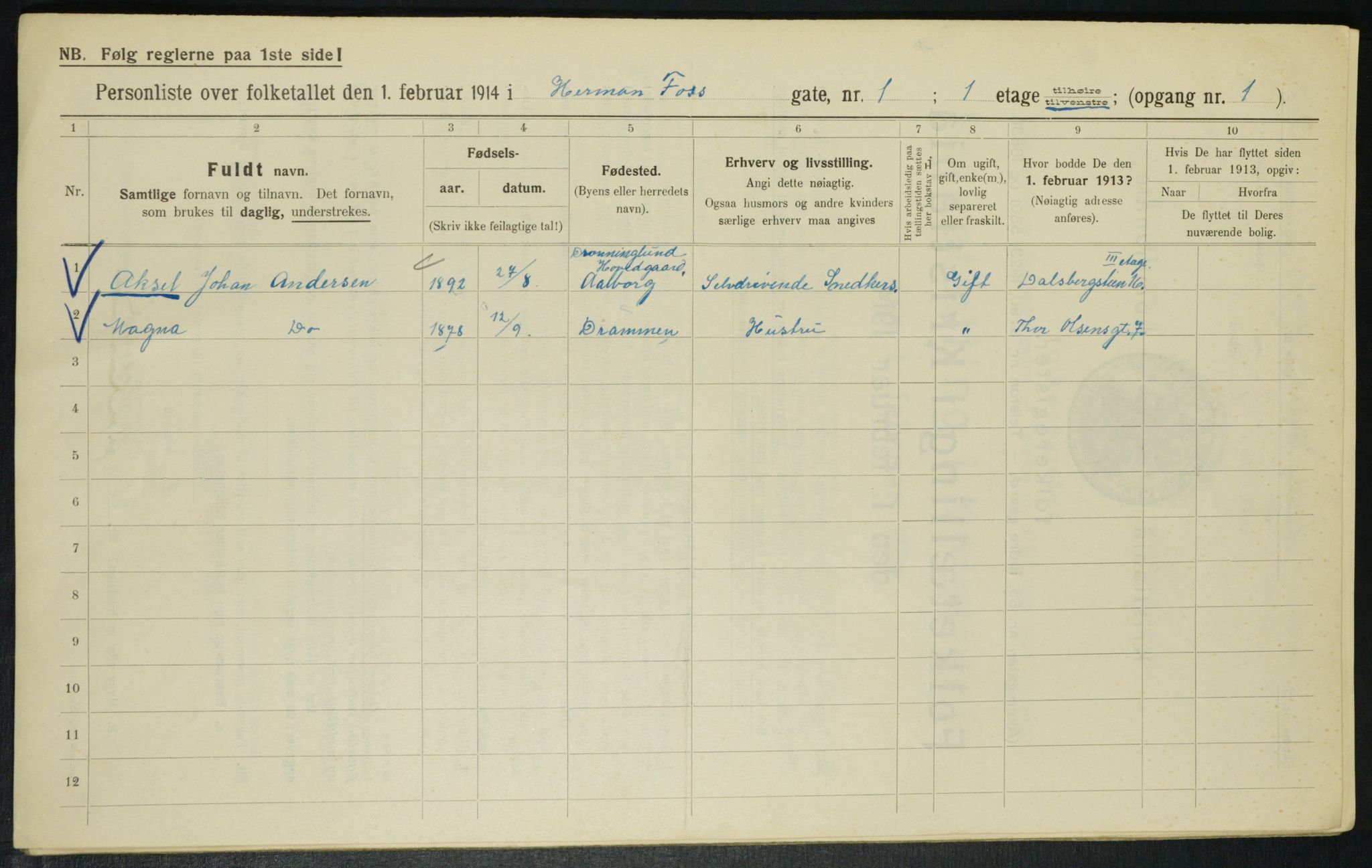 OBA, Kommunal folketelling 1.2.1914 for Kristiania, 1914, s. 38600