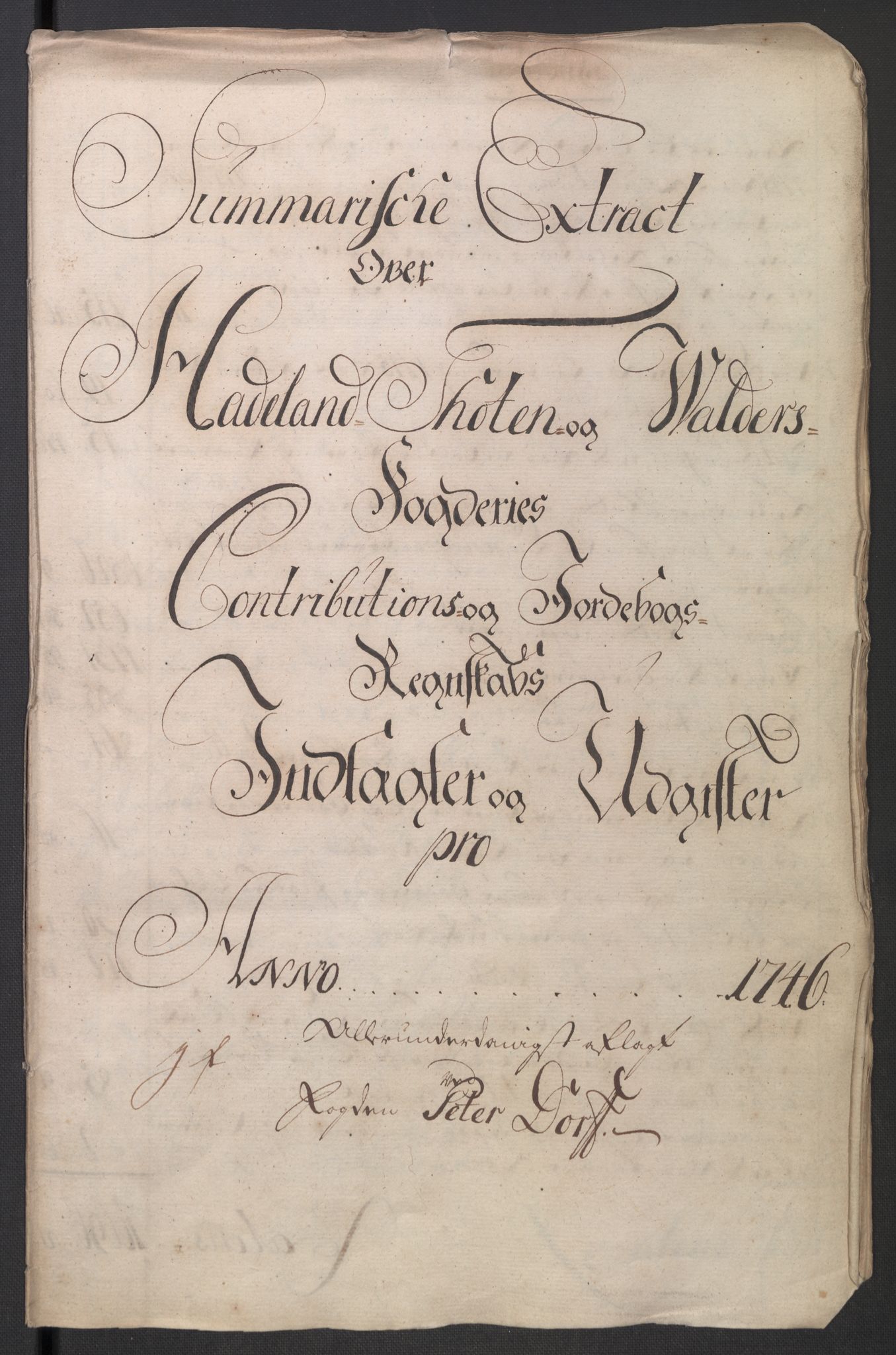 Rentekammeret inntil 1814, Reviderte regnskaper, Fogderegnskap, RA/EA-4092/R18/L1345: Fogderegnskap Hadeland, Toten og Valdres, 1745-1746, s. 365