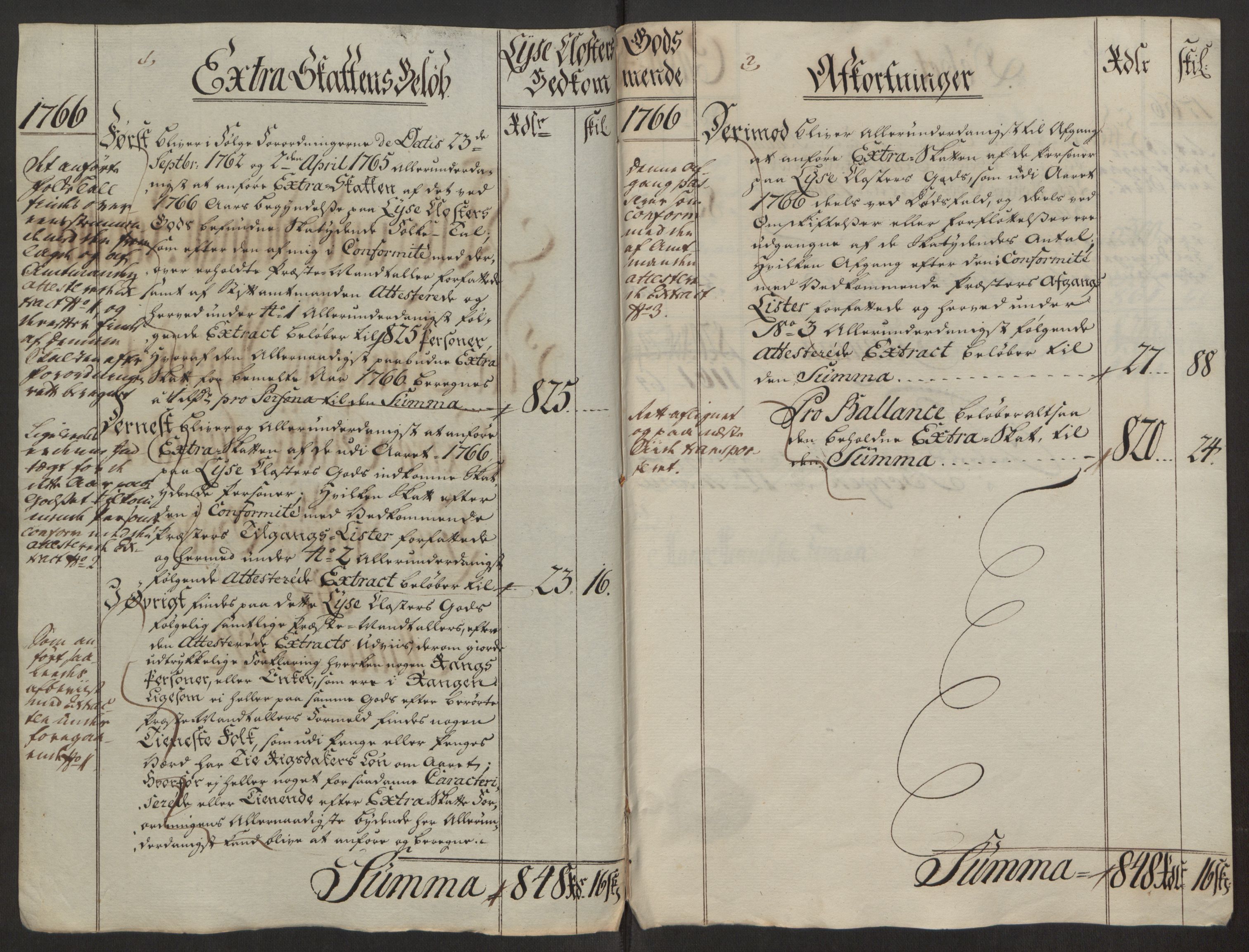 Rentekammeret inntil 1814, Reviderte regnskaper, Fogderegnskap, RA/EA-4092/R50/L3180: Ekstraskatten Lyse kloster, 1762-1783, s. 149