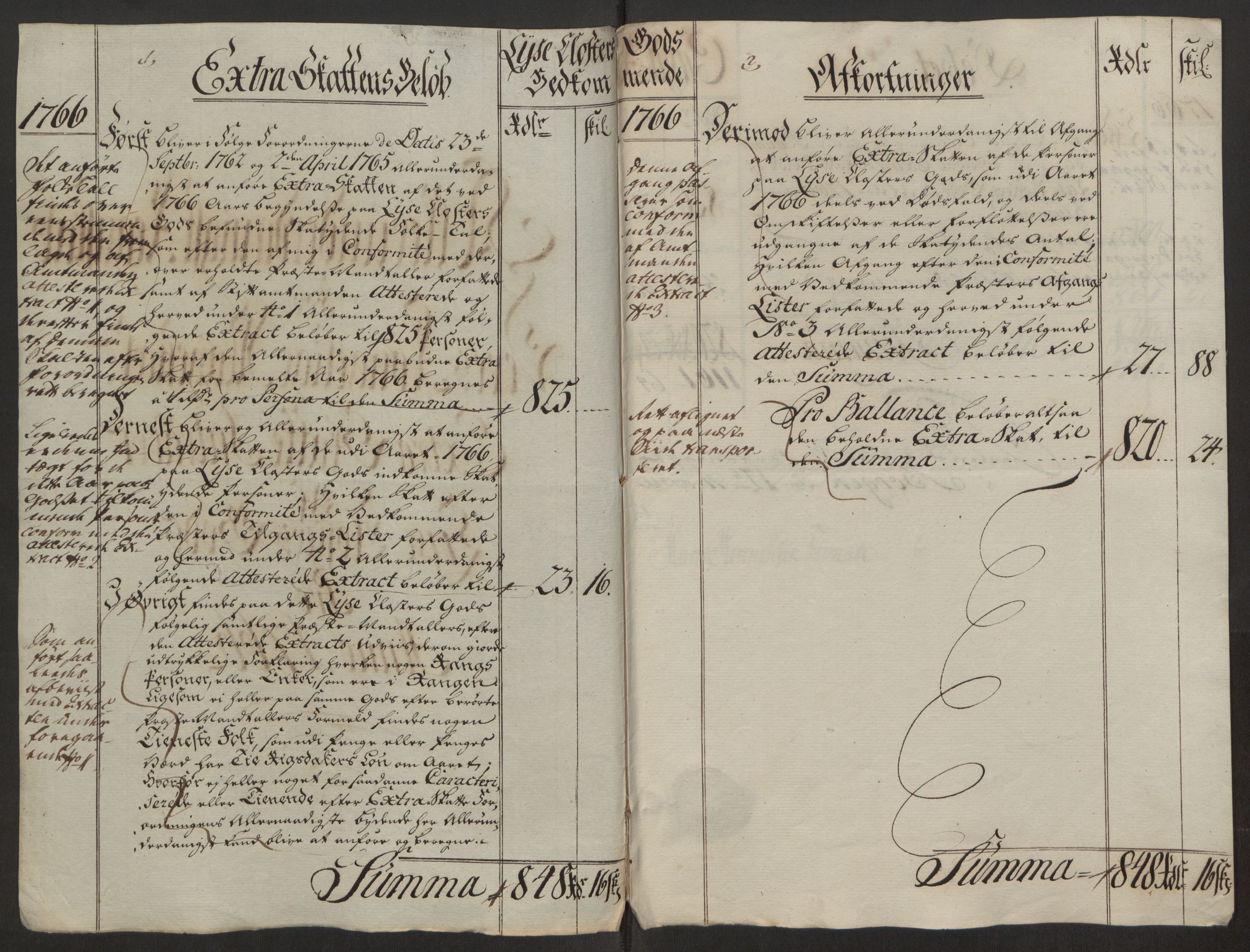 Rentekammeret inntil 1814, Reviderte regnskaper, Fogderegnskap, AV/RA-EA-4092/R50/L3180: Ekstraskatten Lyse kloster, 1762-1783, s. 149