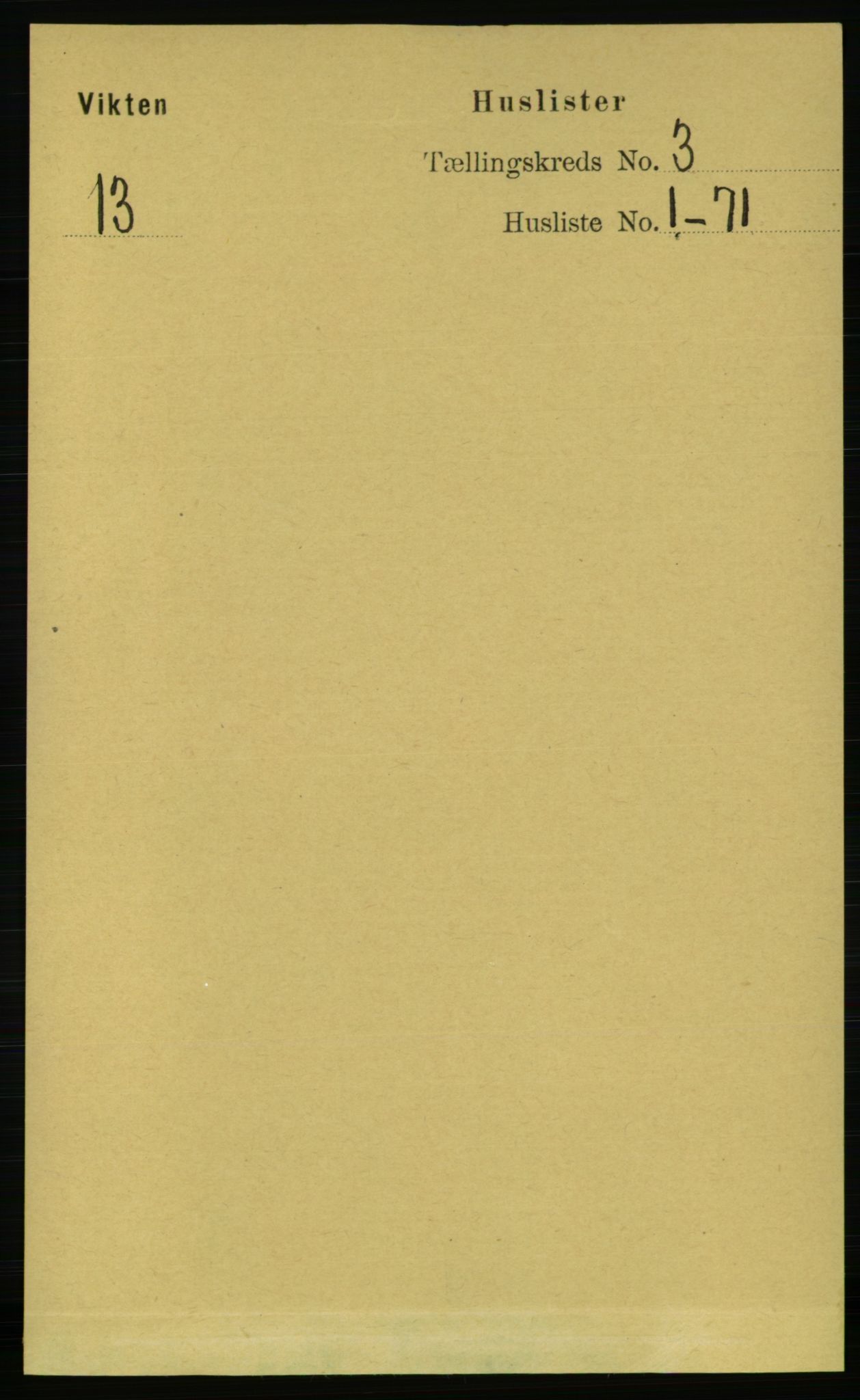 RA, Folketelling 1891 for 1750 Vikna herred, 1891, s. 1658