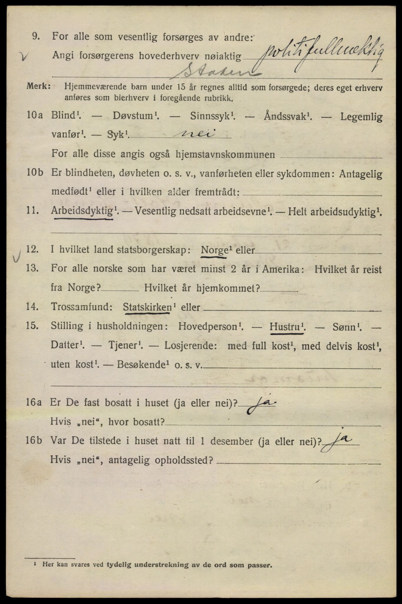 SAO, Folketelling 1920 for 0301 Kristiania kjøpstad, 1920, s. 522058