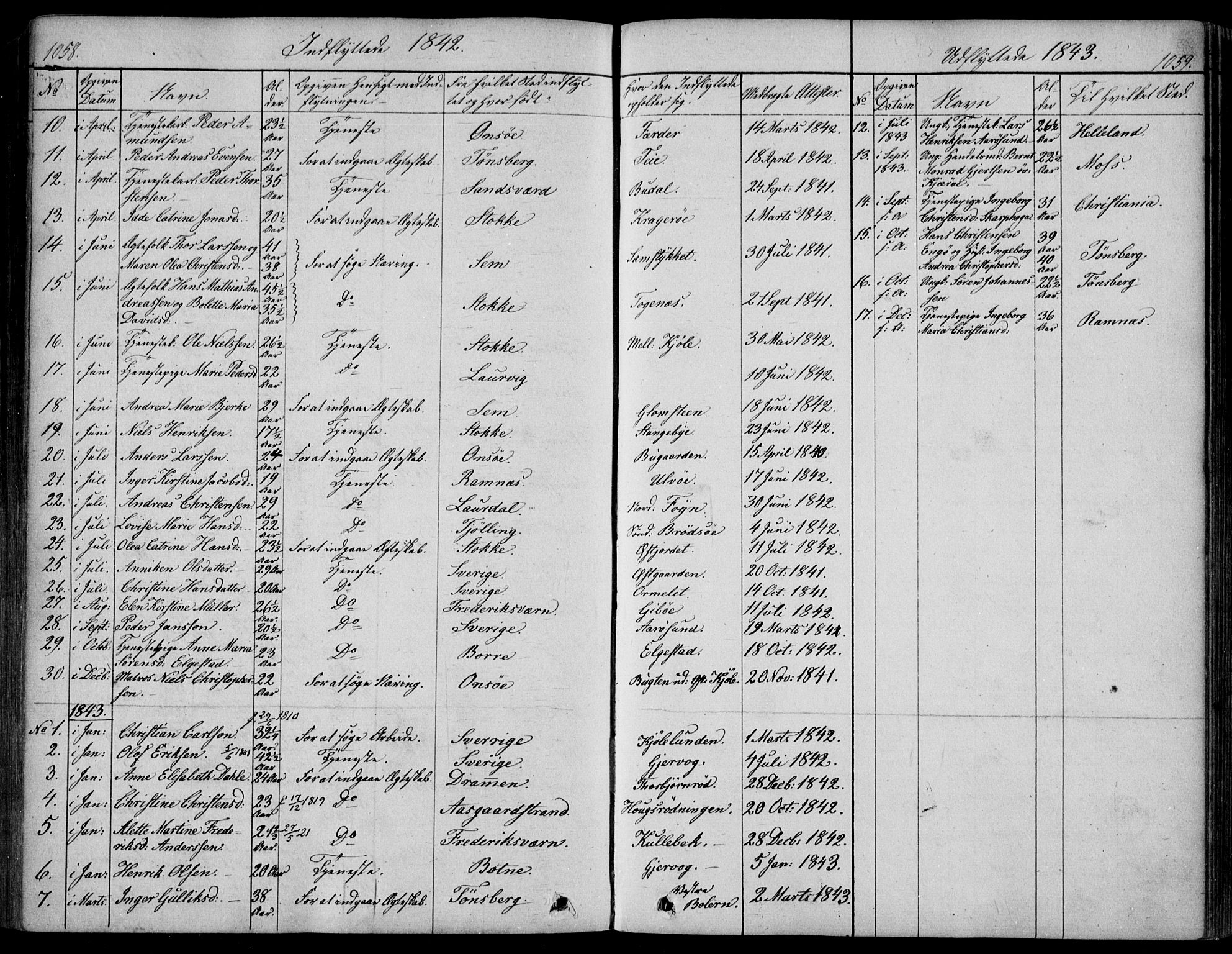 Nøtterøy kirkebøker, AV/SAKO-A-354/F/Fa/L0005: Ministerialbok nr. I 5, 1839-1852, s. 1058-1059