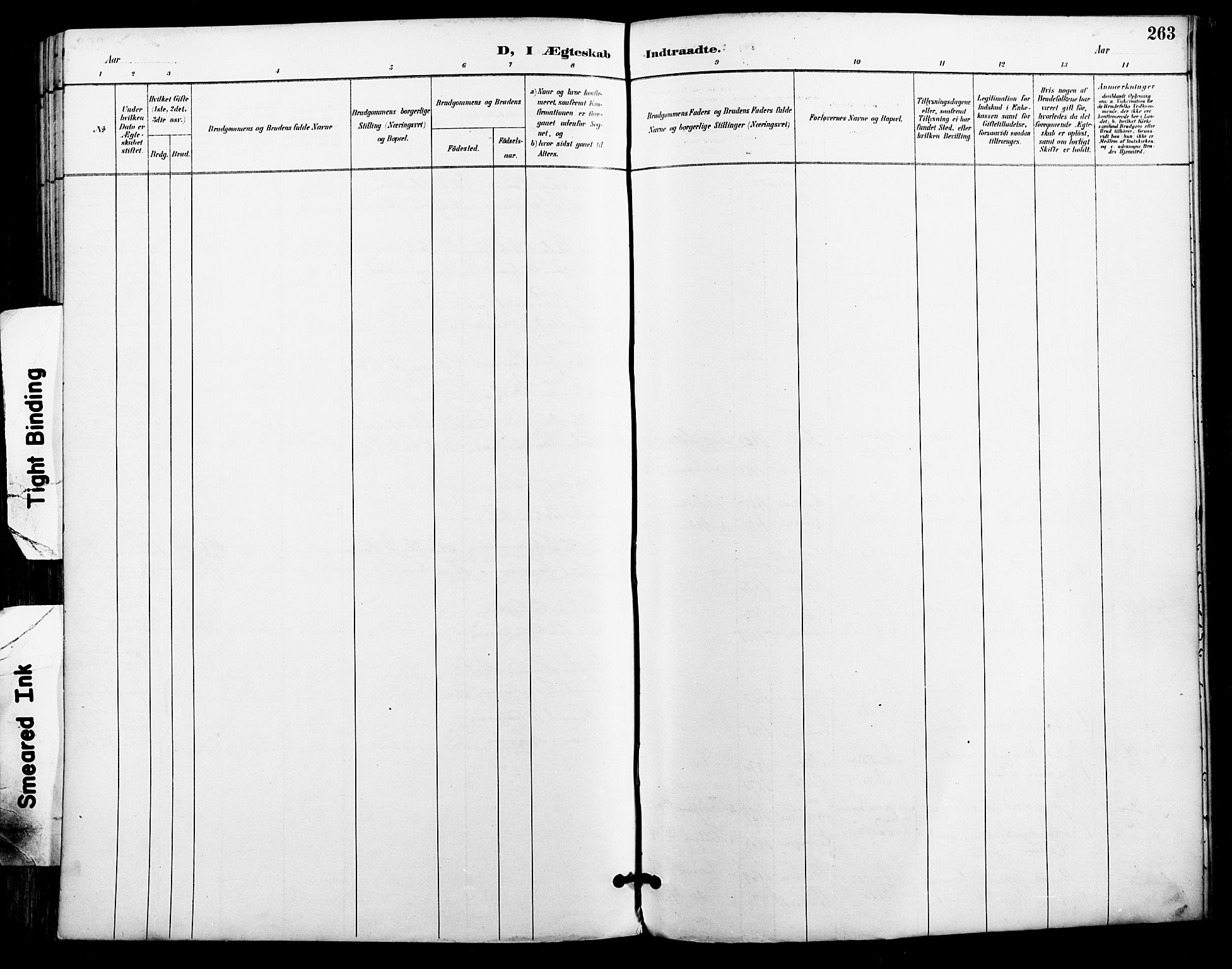 Ministerialprotokoller, klokkerbøker og fødselsregistre - Nordland, SAT/A-1459/801/L0010: Ministerialbok nr. 801A10, 1888-1899, s. 263